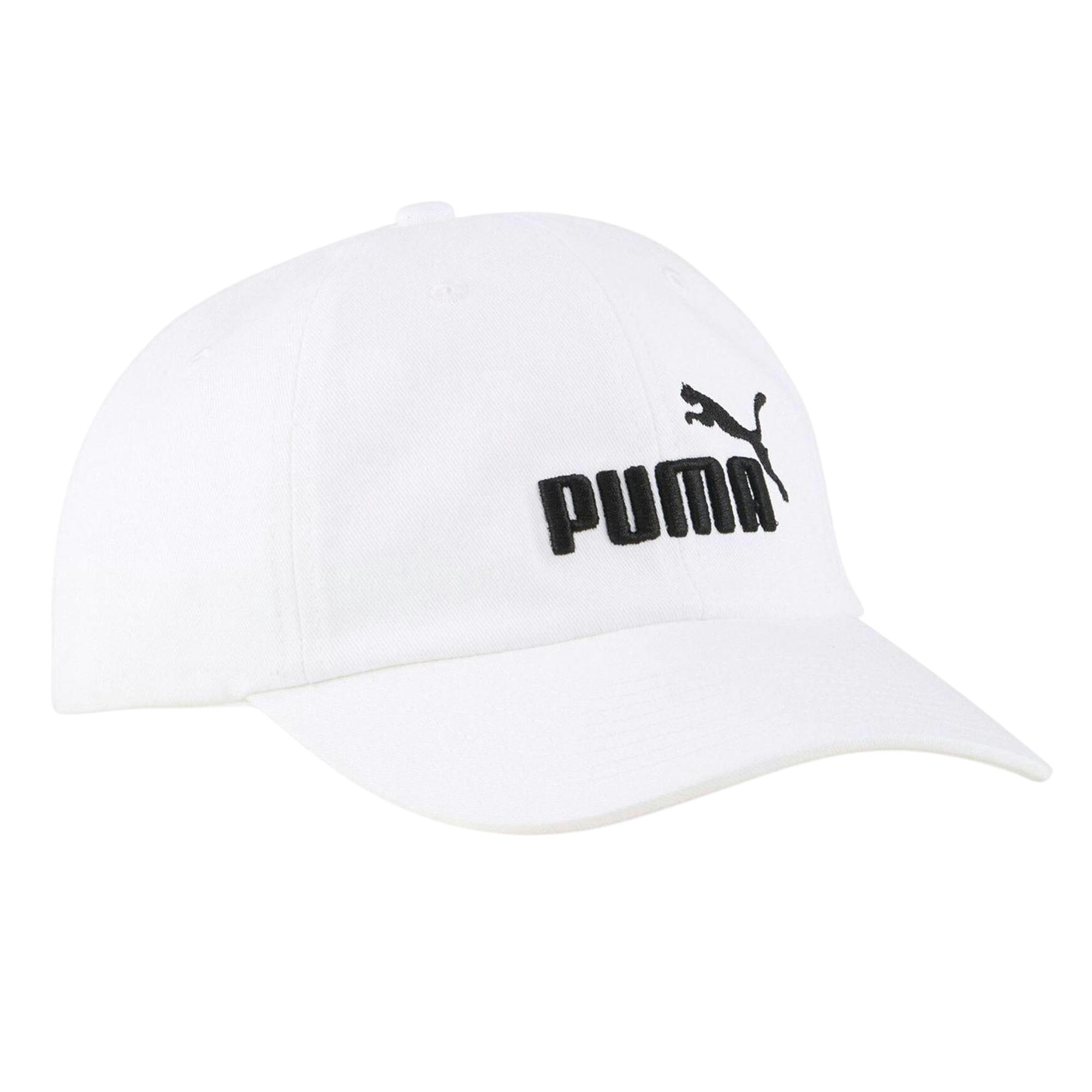 Puma Unisex White Adult Essentials No 1 Logo Baseball Cap - One Size - 100% Cotton