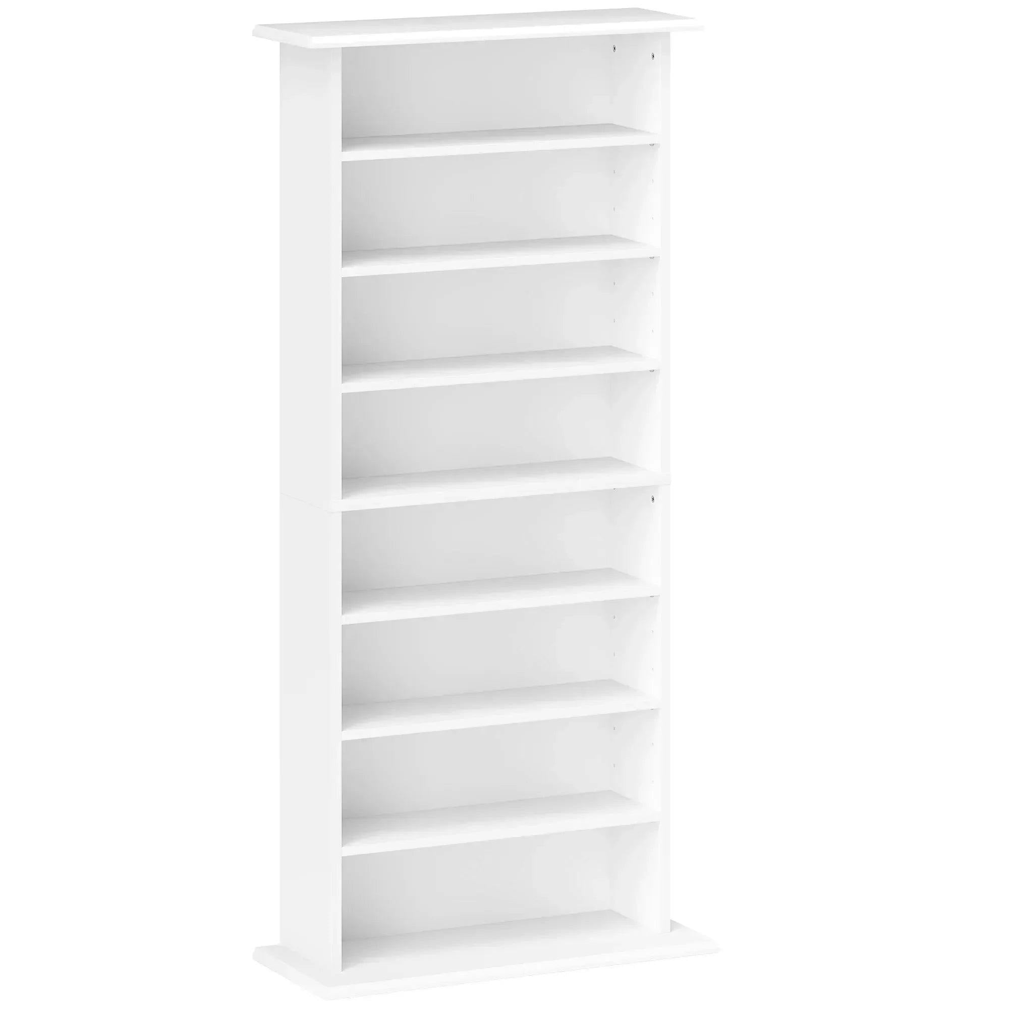 Homcom Unisex White Cd Storage Unit Dvd Tower Blu-Ray Storage Shelf For Living Room In - Image 6
