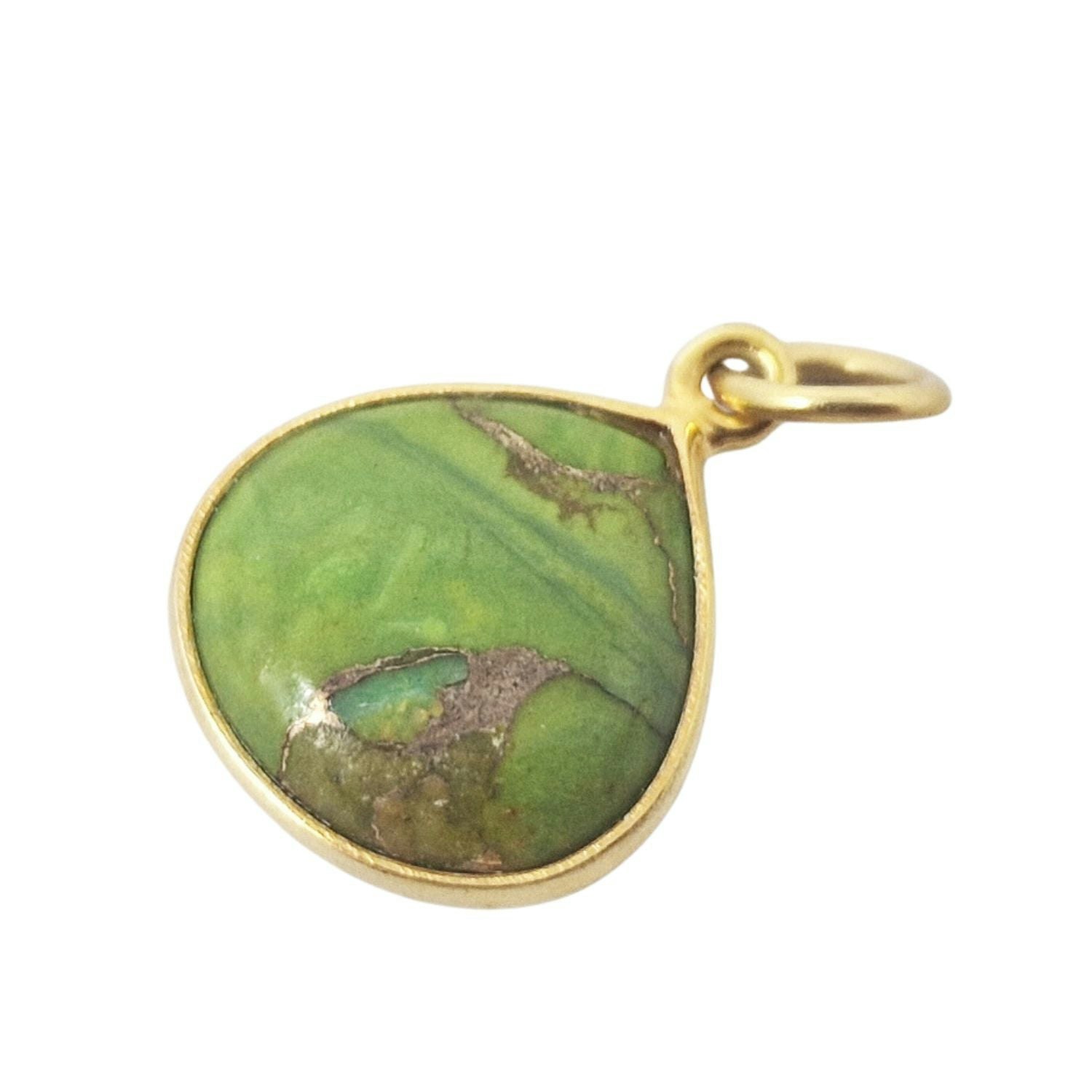 Harfi Gold 18Ct Vermeil Peridot August Birthstone Crystal Pendant Charm