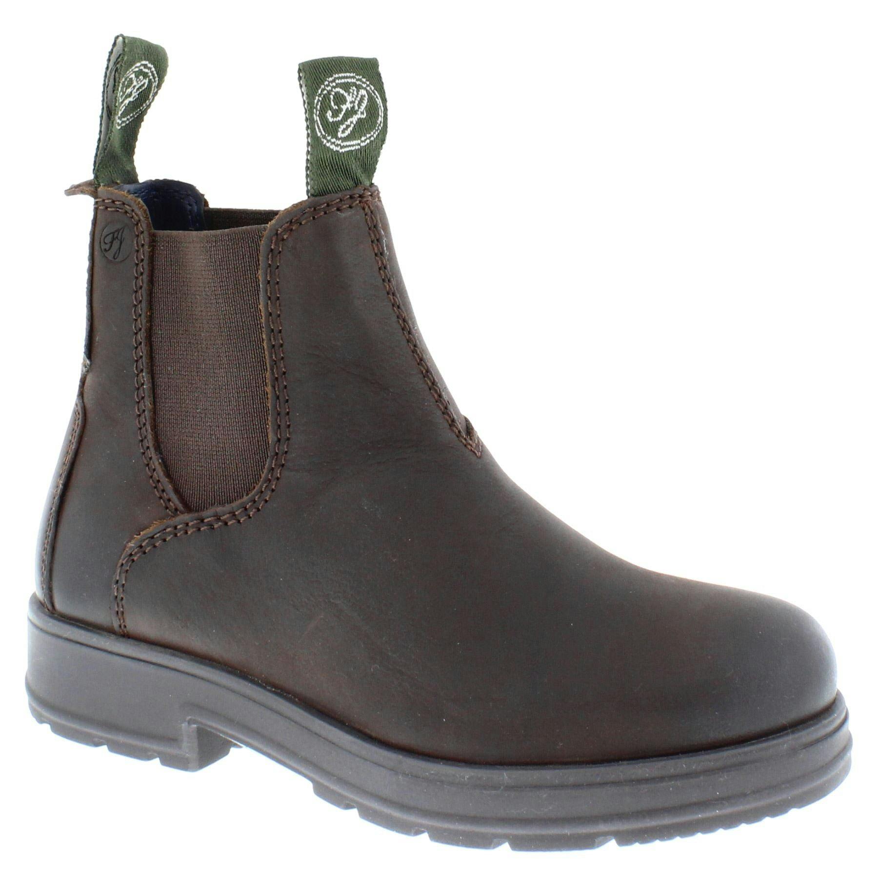 Frank James Brown Suffolk Kid's Leather Chelsea Dealer Boots - 8 Jr Uk