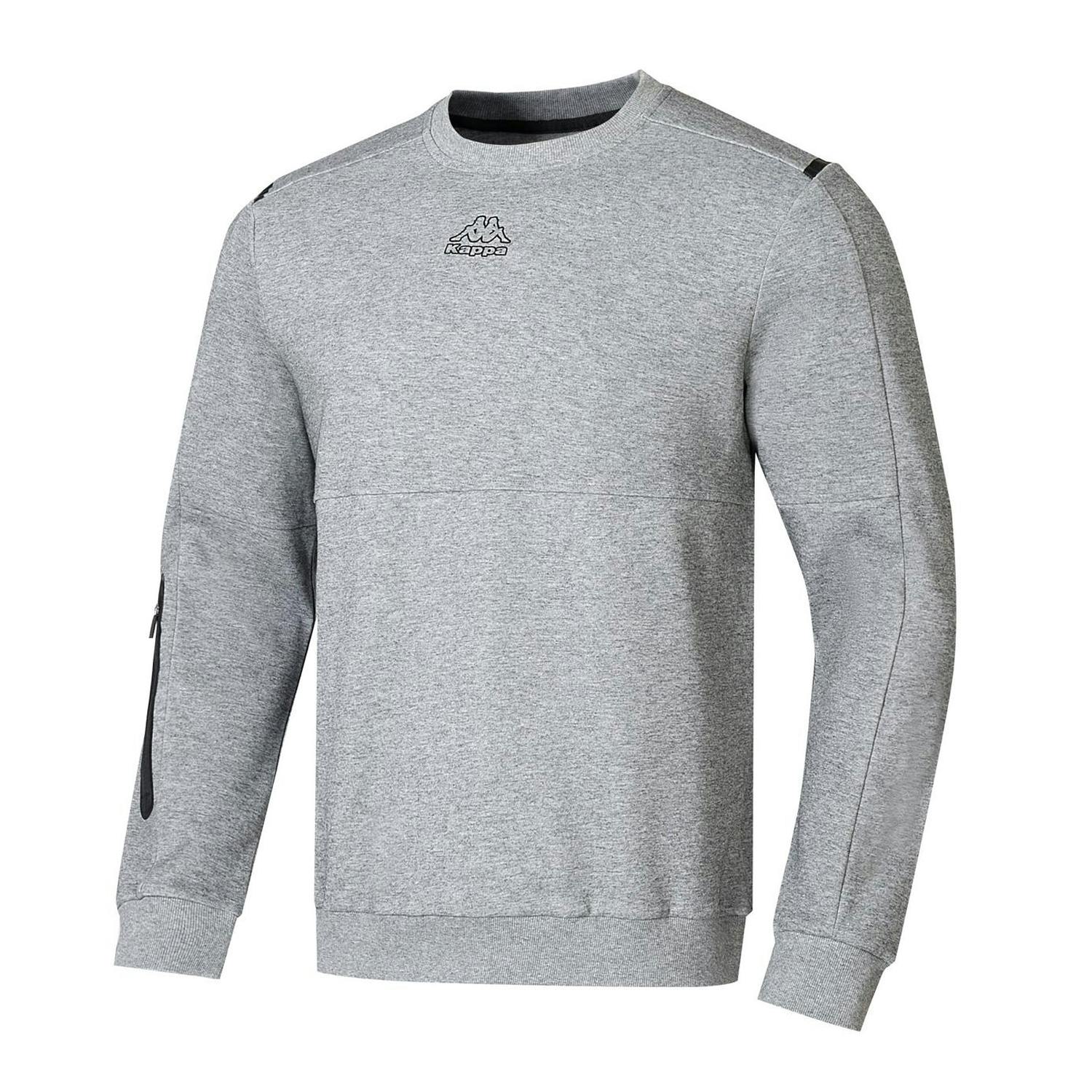 Kappa Men's Grey Teddy Fleece Sweatshirt - Marl Marl