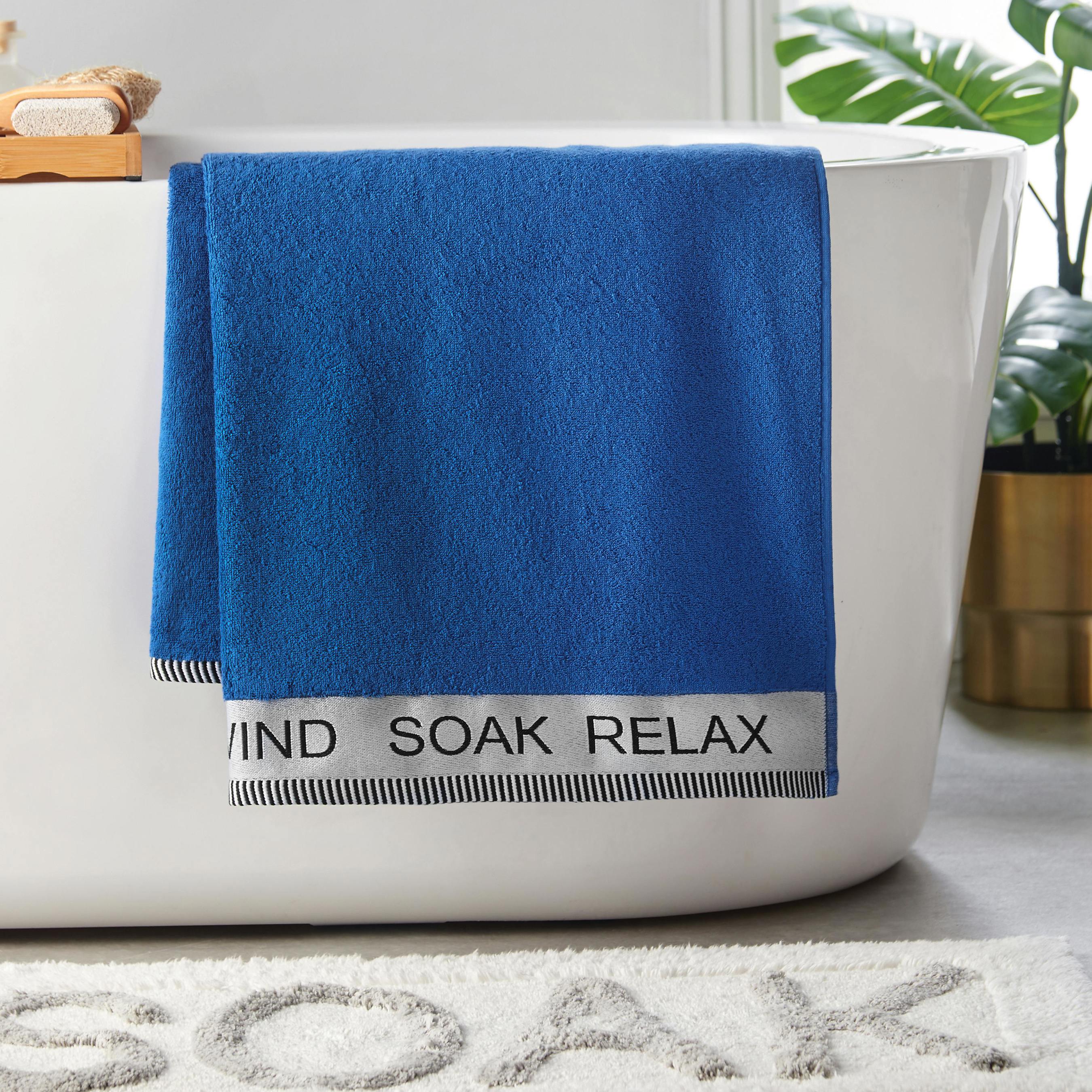 Catherine Lansfield Cobalt/Blue Relax And Unwind Towel - Hand Towel