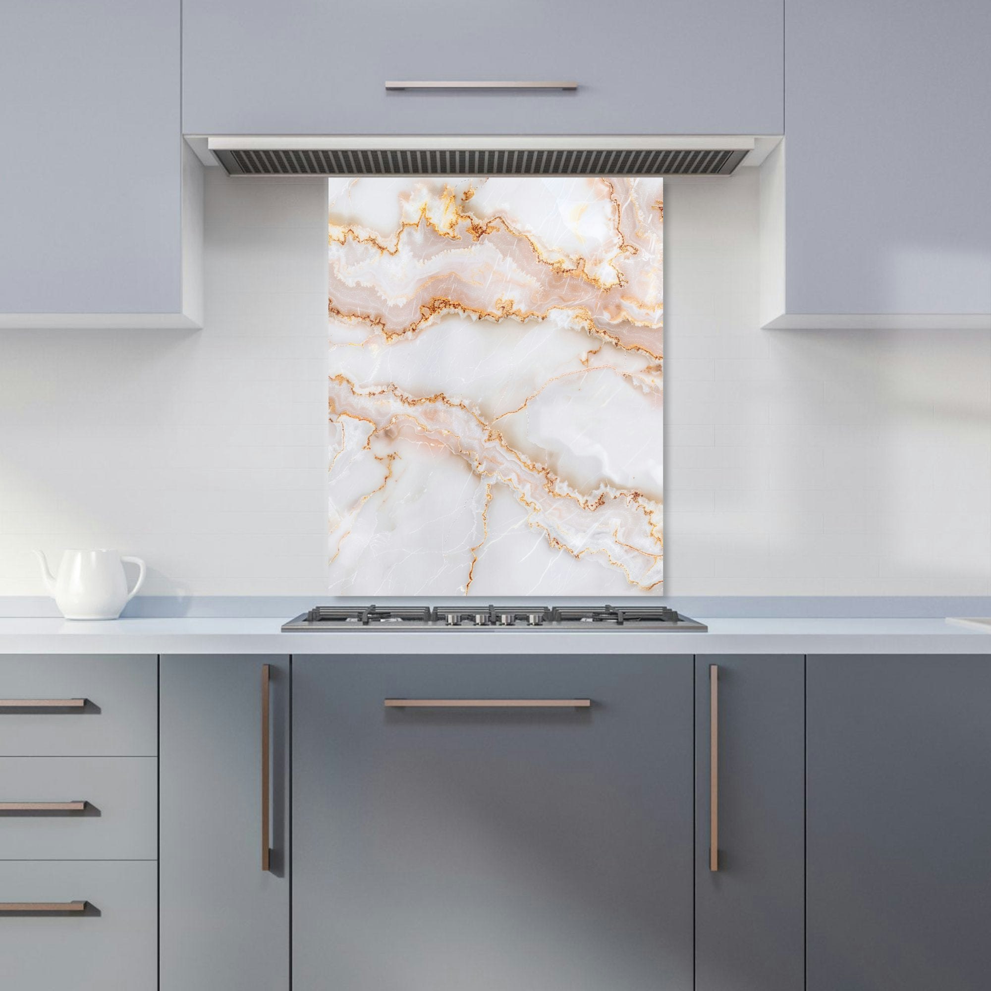 Warren Reed Peach - Designer Quartz Effect Kitchen Splashback - W600mm X H750mm