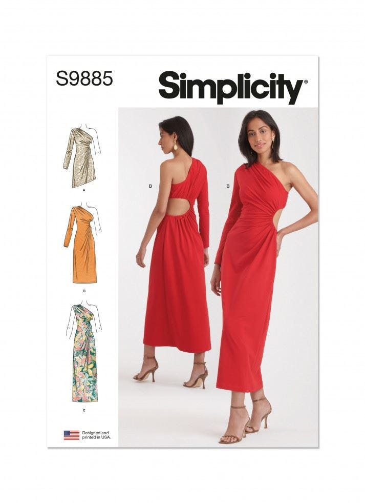 Simplicity Women's Sewing Pattern 9885, Dresses For K5 (8-10-12-14-16) - Intermediate - Y5 (18-20-22-24-26)