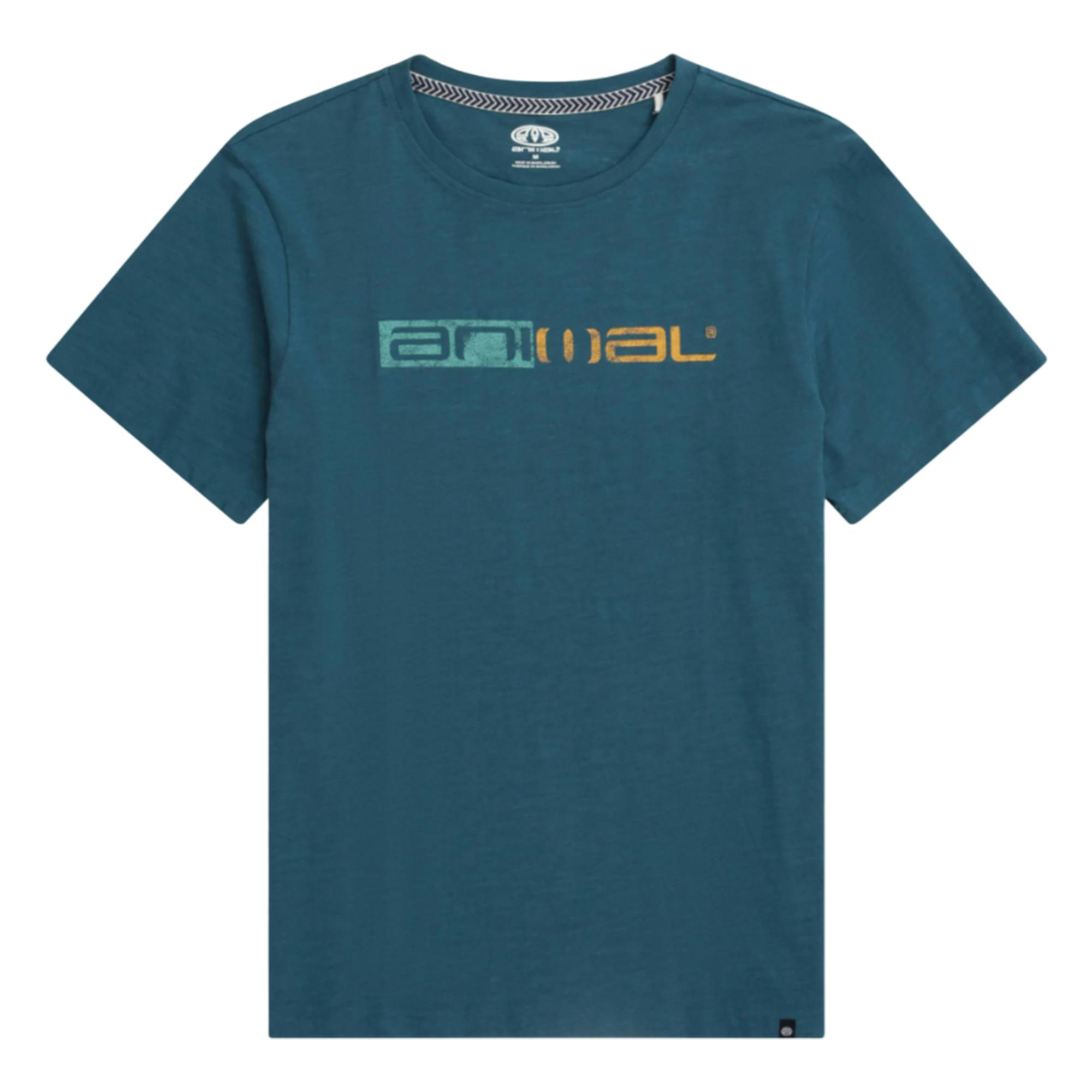 Animal Men's Jacob Distressed Logo T-Shirt - Teal - Xs - Teal - 100% Mixed