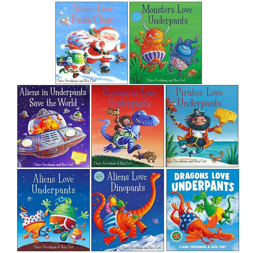 Various Publishers The Underpants Collection 8 Books Set By Claire Freedman – Aliens Love Underpants & Funny Picture Story Collection