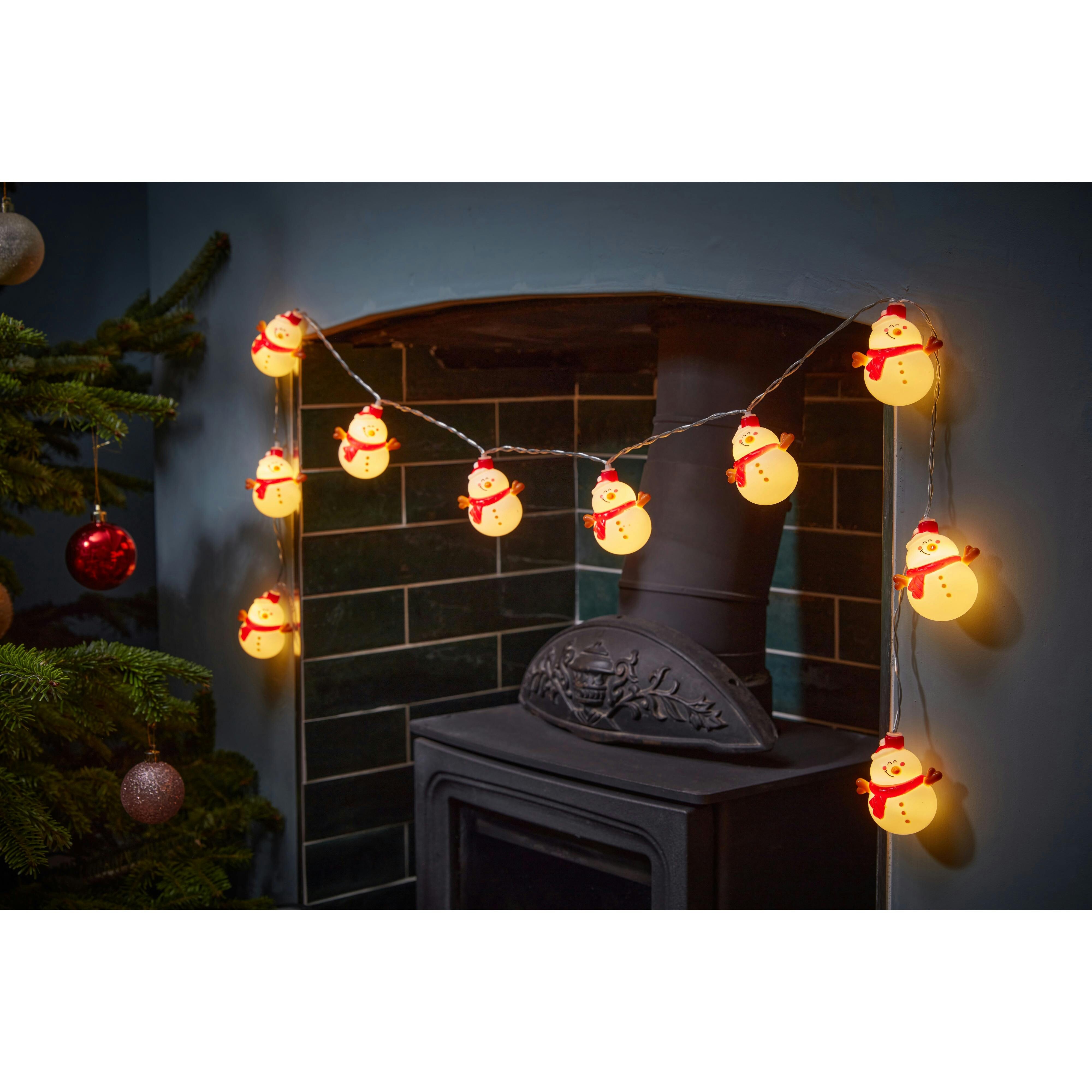 Rackhams Light Merry Snowman String S Set Of 10 - One Size