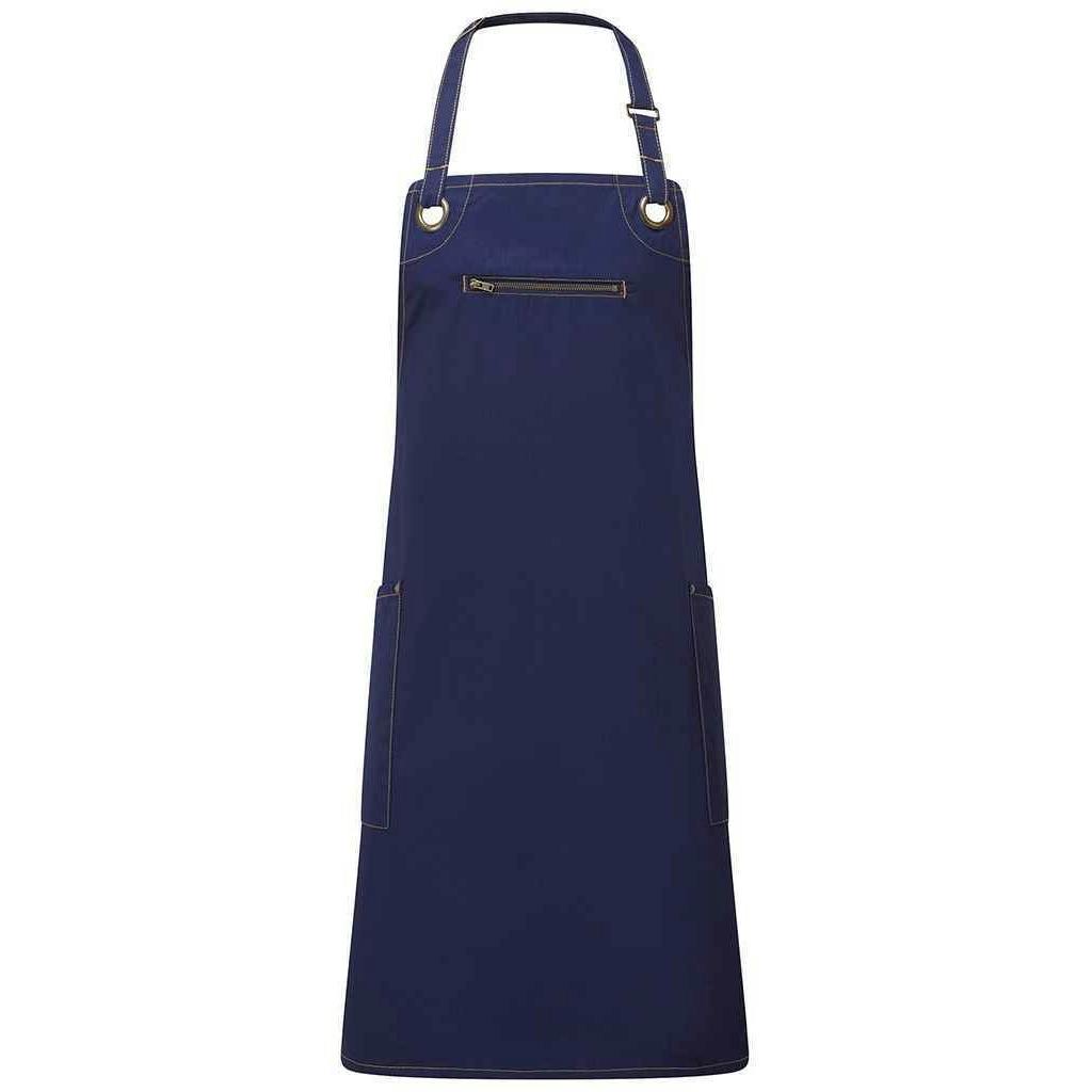 Premier Barley Recycled Full Apron - Navy/Camel - Image 4