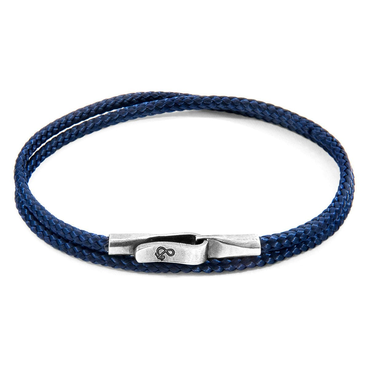 Anchor & Crew Blue/Silver Navy Liverpool And Rope Bracelet - S - 19Cm