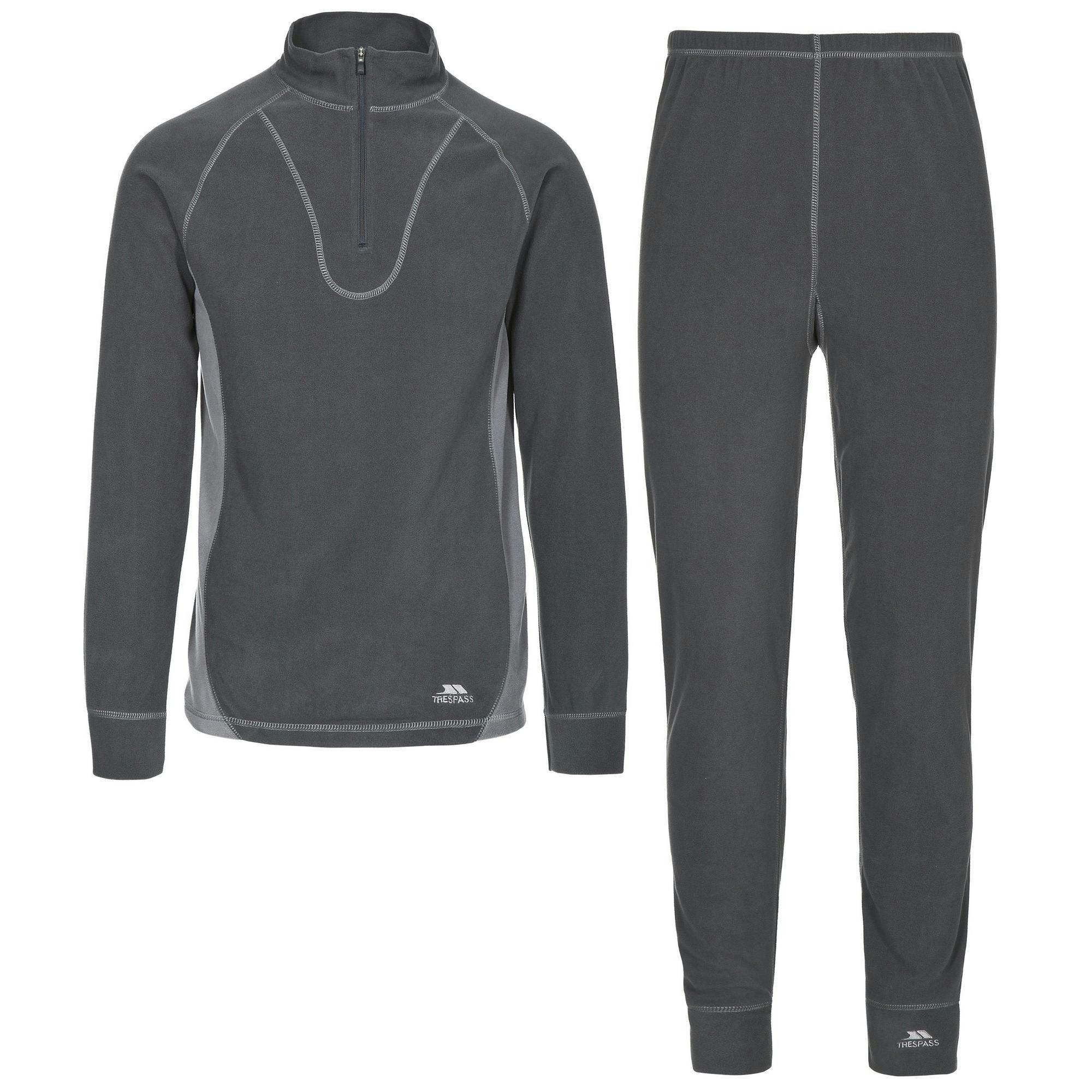 Trespass (Xl, Cement) Unisex Thriller Thermal Top And Bottom Set - Image 2