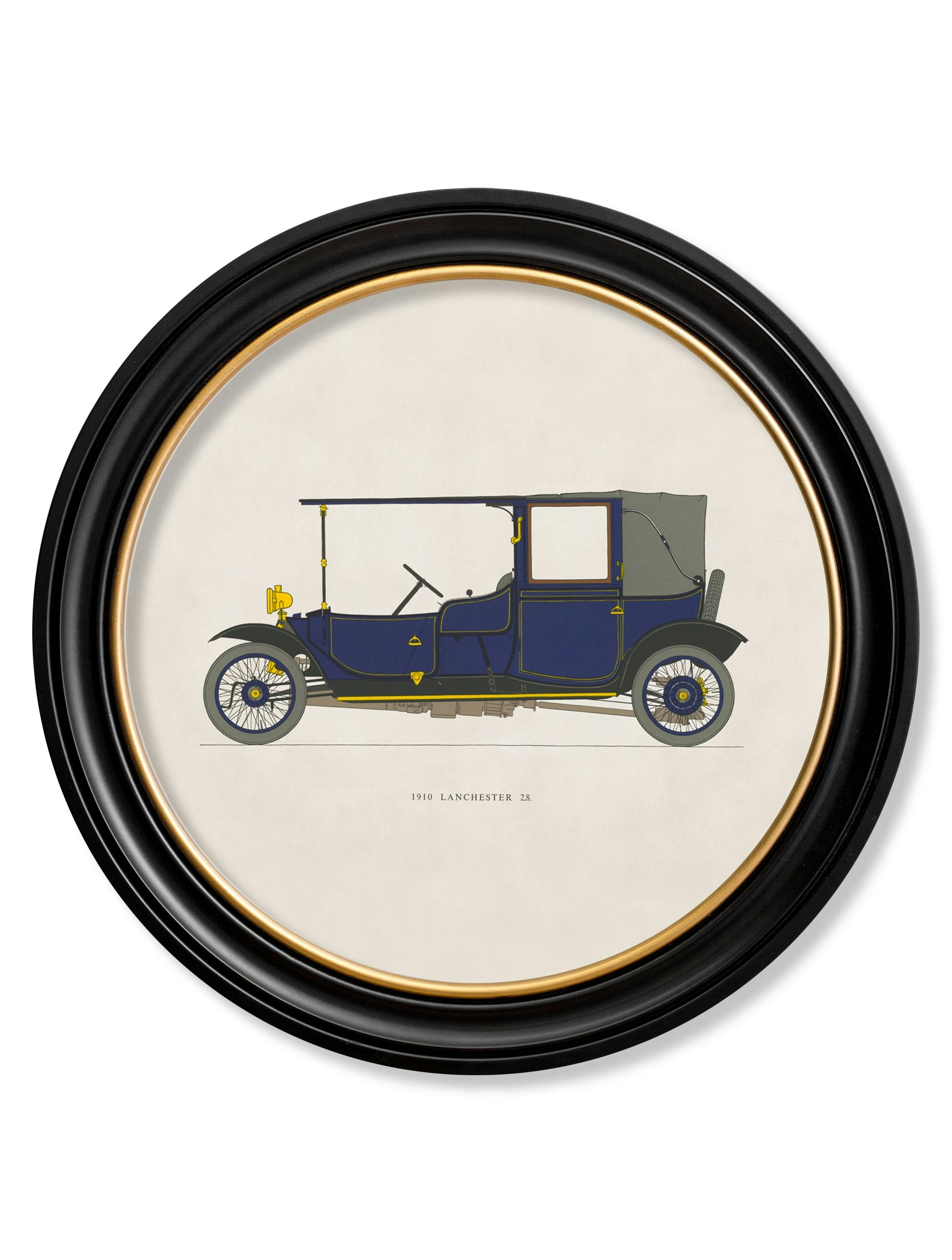 Rackhams 1910 Lanchester 28 In Round Frame - 70 X 70Cm - Oxford Round