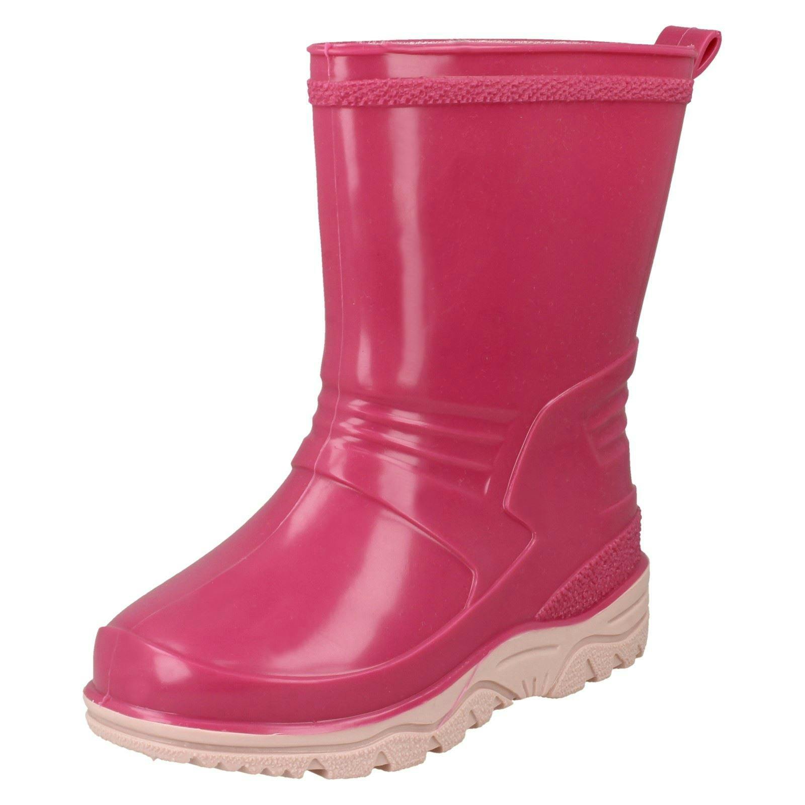 Spot On Girls Pink Wellington Boots - Uk 11 Child