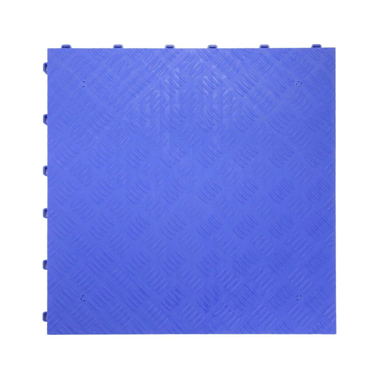 Rackhams Blue Modular Interlocking Solid Floor Tiles