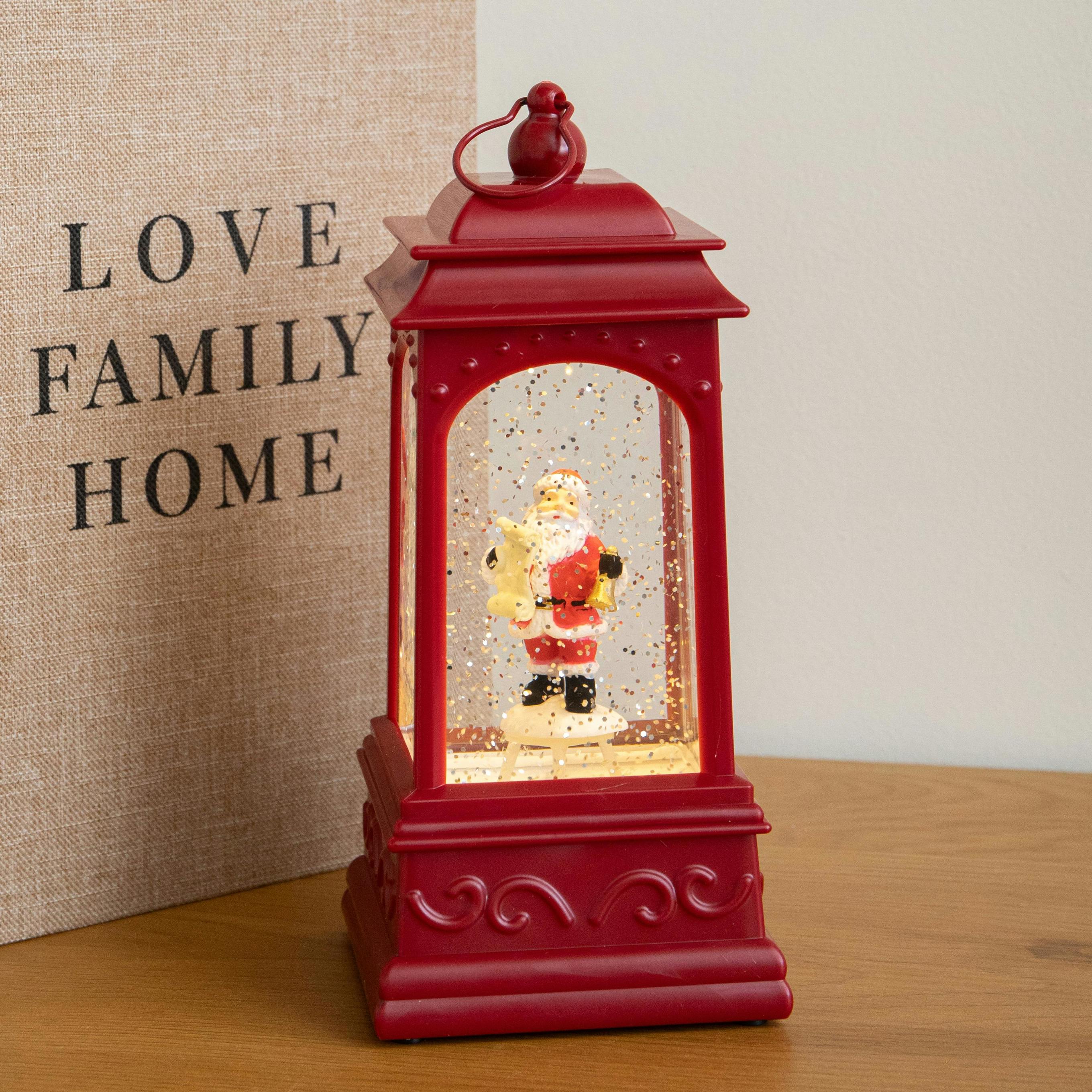 Samuel Alexander Unisex Red 21Cm Santa Christmas Water Spinner With Warm White Leds - Image 4