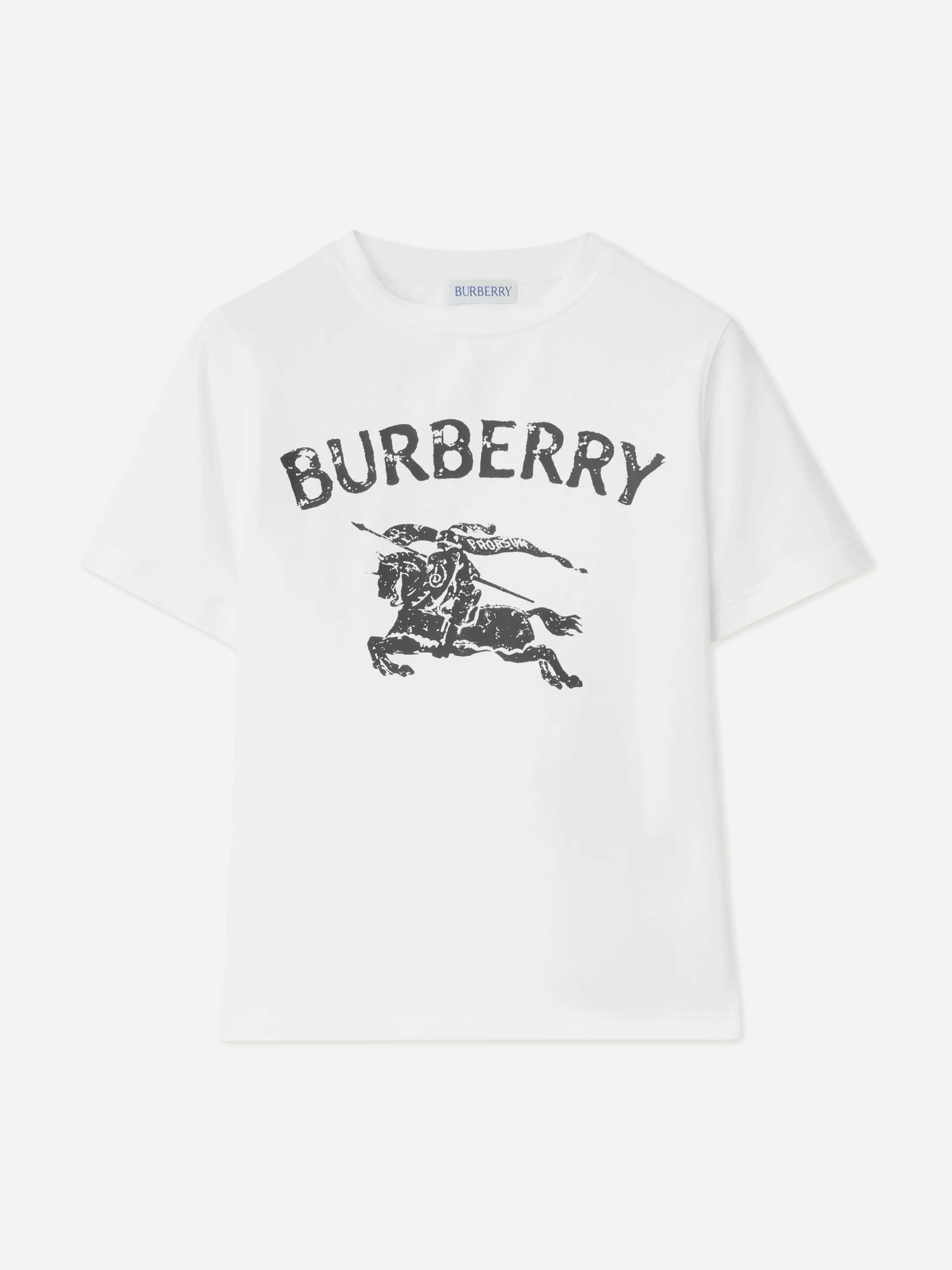 Burberry Kids Girls White Burberry Cedar Stamp Ekd T-Shirt In - 6 Yrs