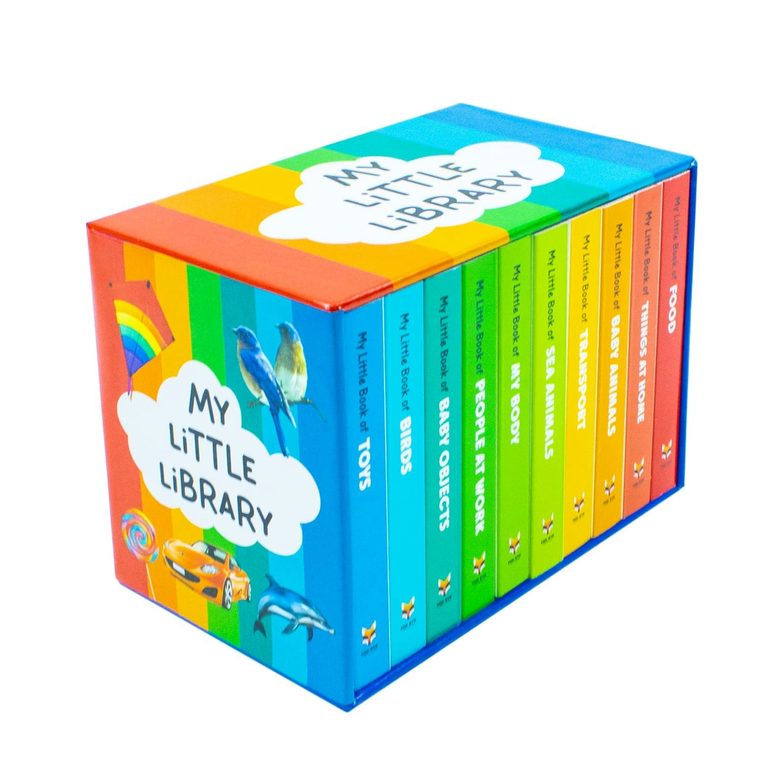 Fox Eye Publishing My Little Library 10 Books Set Collection (Toys, Food, Things At Home, My Body And More)