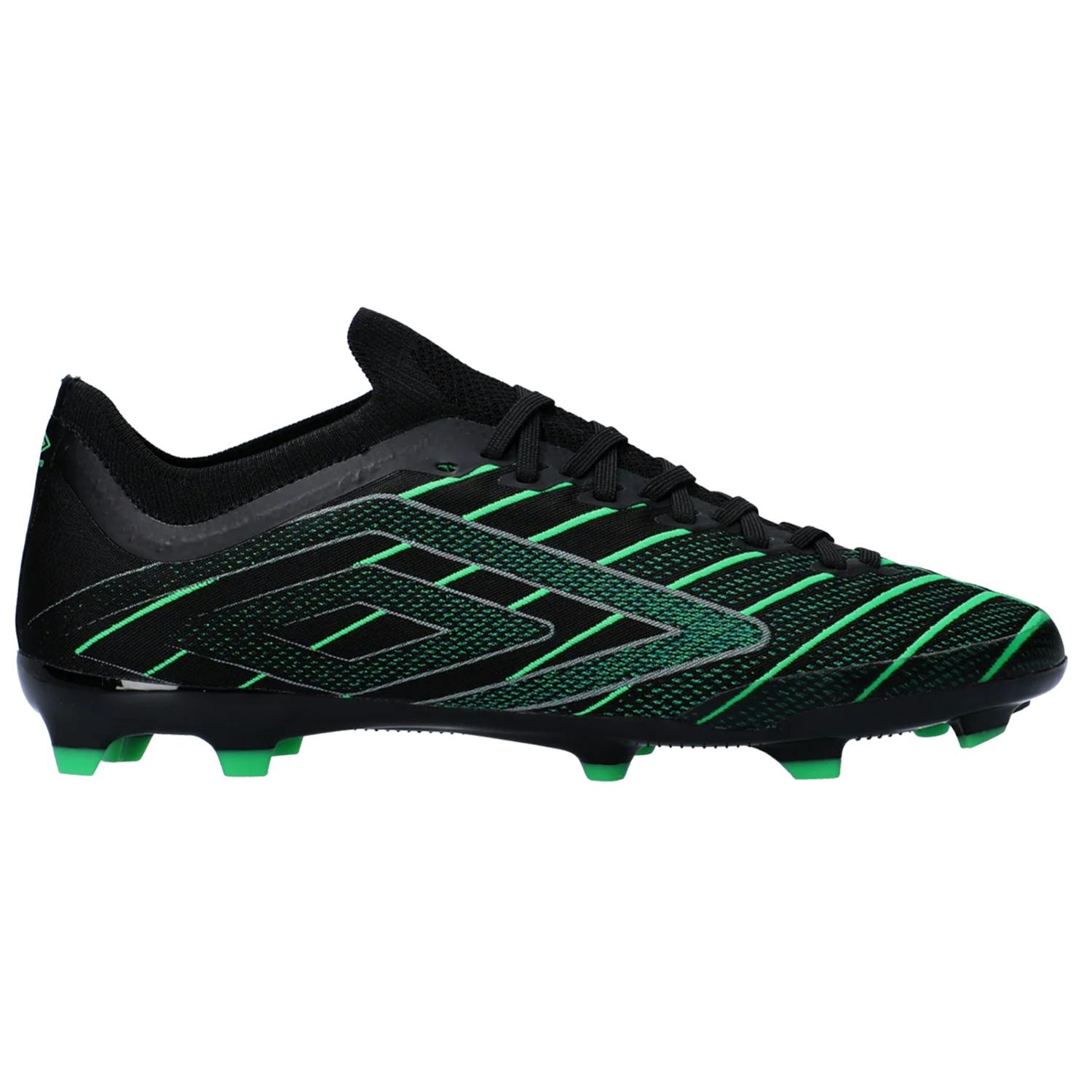 Umbro Men's Black/Green Velocita Elixir Premier Firm Ground Football Boots - 9 Uk
