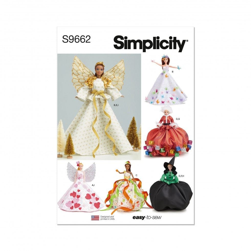 Simplicity Sewing Pattern 9662, Doll Clothes Os (One Size) - Easy - Os (One Size)