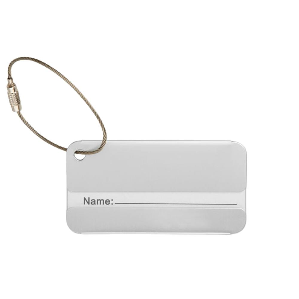 Midocean Silver Taggy Aluminium Luggage Tag - Matt - One Size - Matt - 100% Mixed