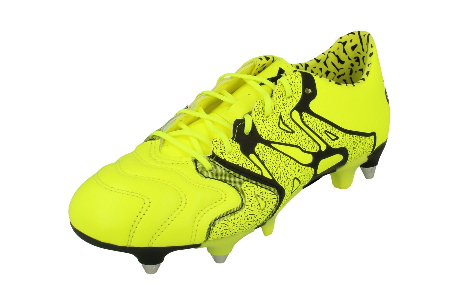 Adidas Men's Yellow/Black X 15.1 Sg Leather Football Boots - Uk 6 | Us 6.5 | Eu 39 1/3