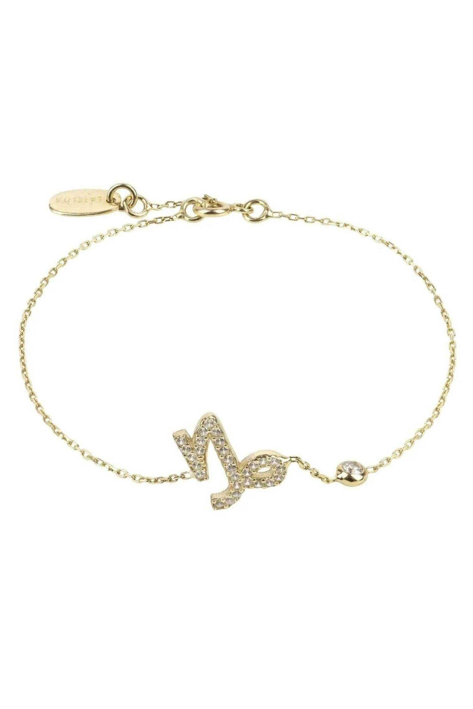 Latelita Gold Zodiac Horoscope Star Sign Bracelet Capricorn - One Size