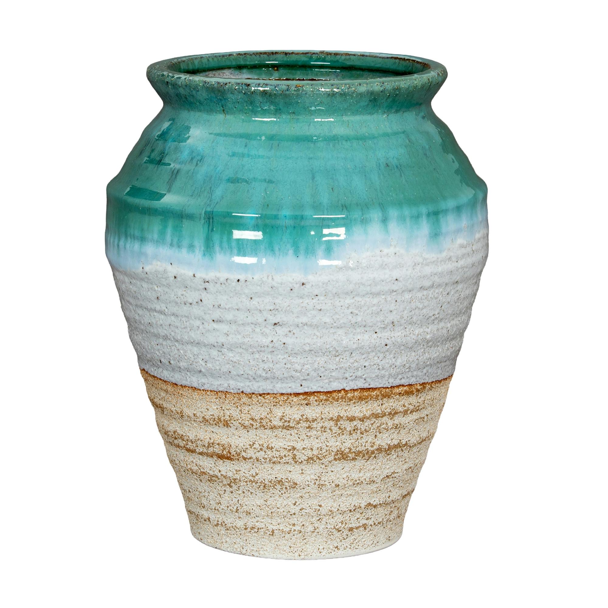 Rackhams Green/Light/Brown Fen Olpe Vase - / Brown/White - One Size - / Brown/White - 100% Mixed