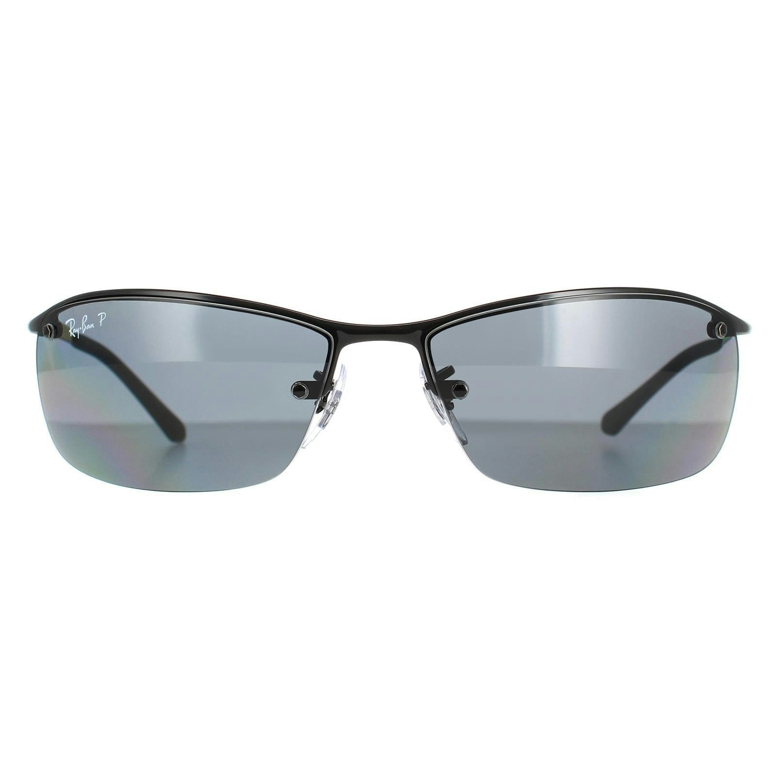 Ray-Ban Polarized Rectangular Sunglasses - Unisex - Sunglasses - Black - 63 Mm - Accessories - Image 9