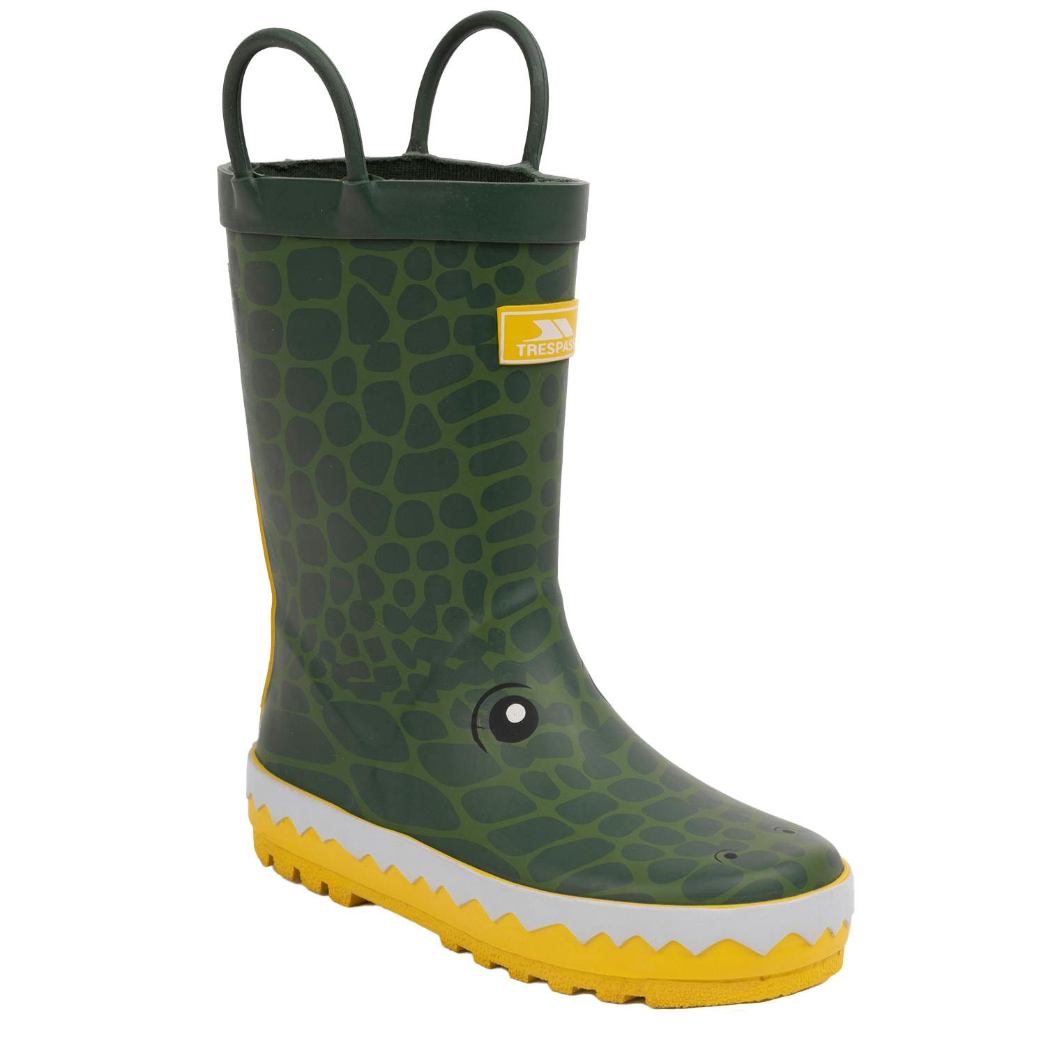 Trespass Unisex Light Green Crocodile Wellington Boots In | Size: 9 - Image 2