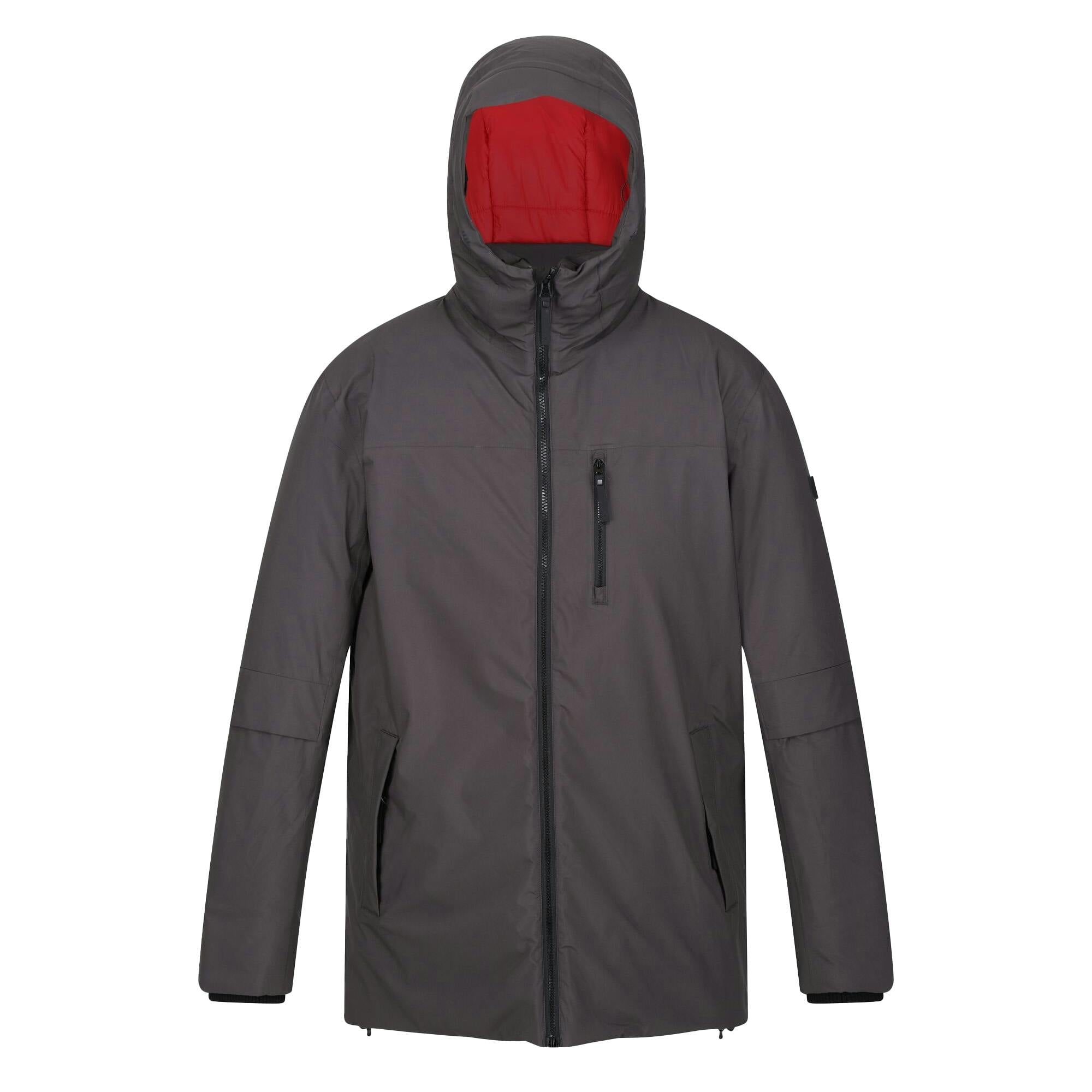 Regatta Men's Red Yewbank Ii Parka - Ash/Danger - Ash/Danger - Xl - 100% Polyester