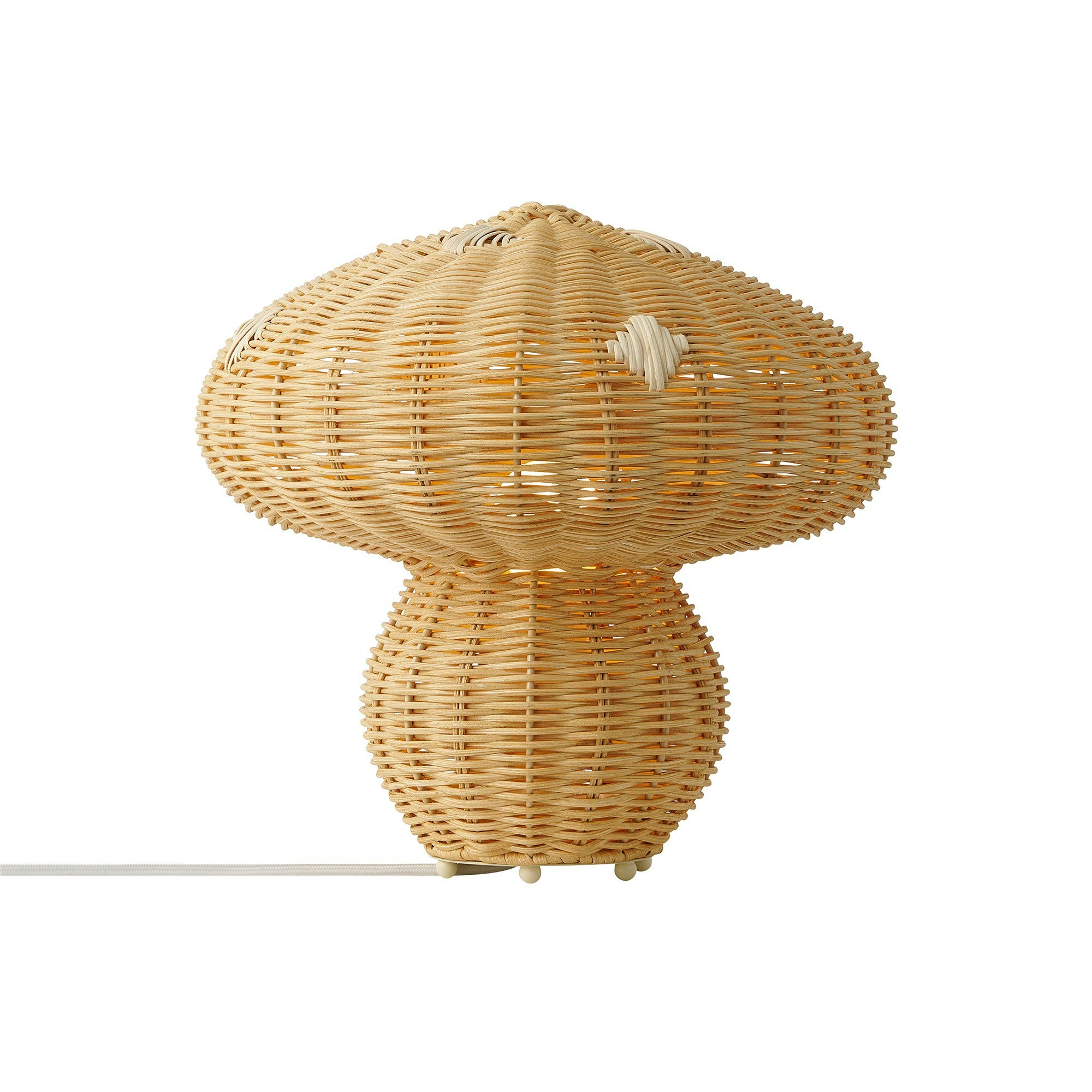 Nordlux Allie Table Lamp, Rattan, Mushroom Shape, Natural Brown - Image 2