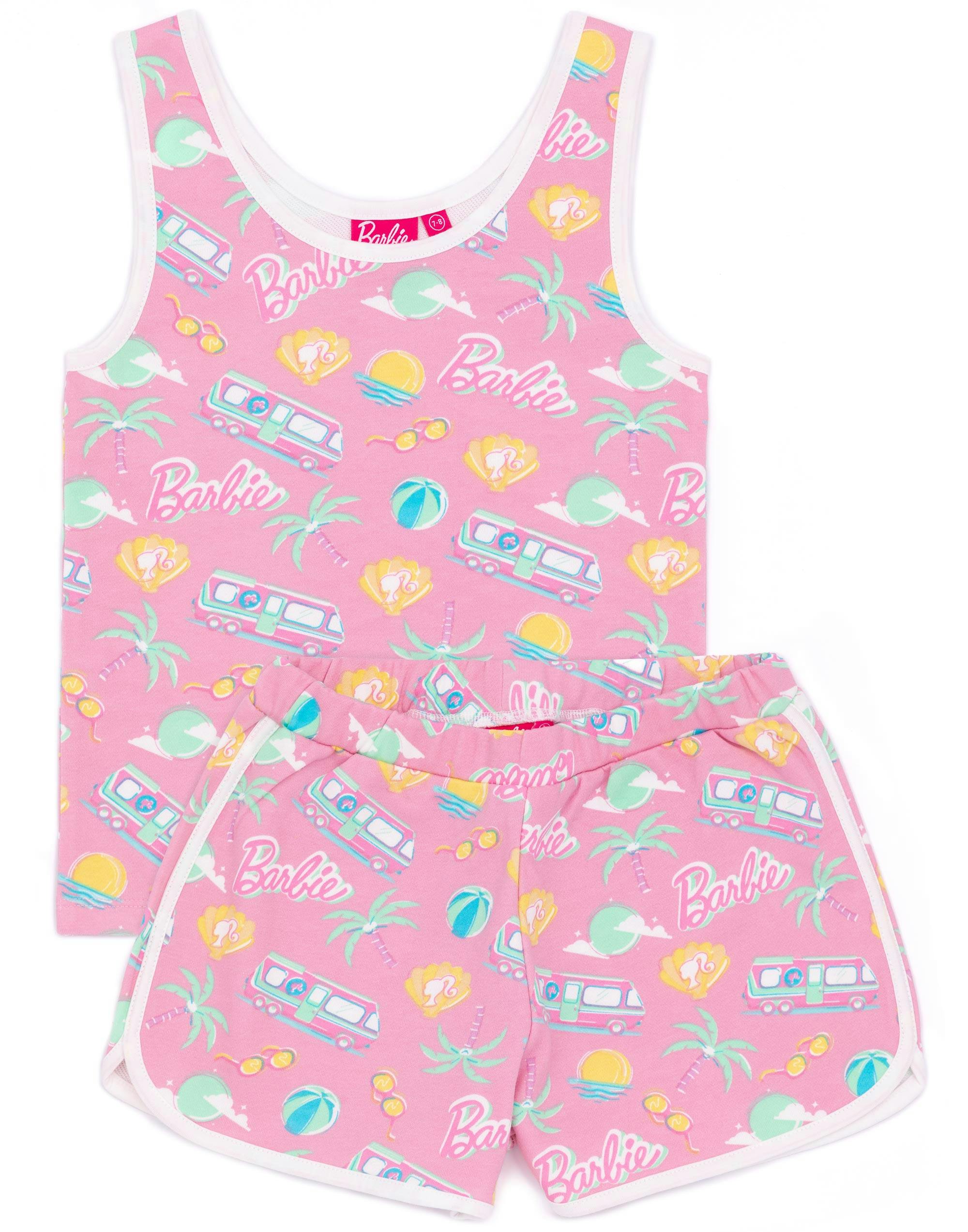 Rackhams Girls Pink Barbie 2 Piece Towelling Co-Ord - 11-12 Years