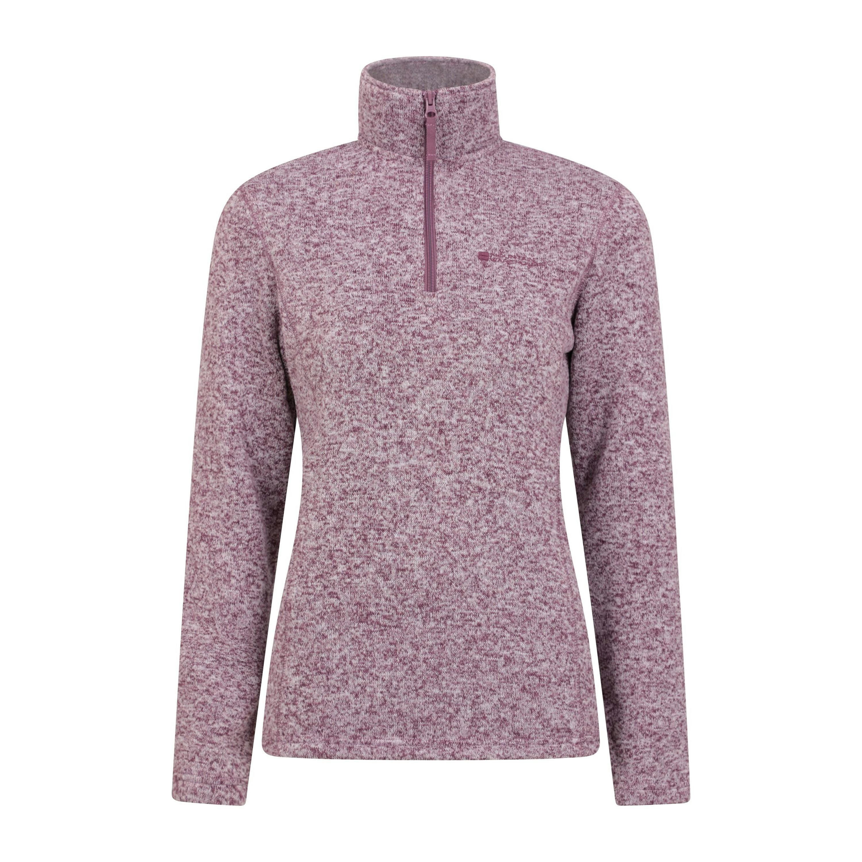 Mountain Warehouse Women's Burgundy / Idris Half Zip Fleece Top - 18 Uk - 100% Polyester