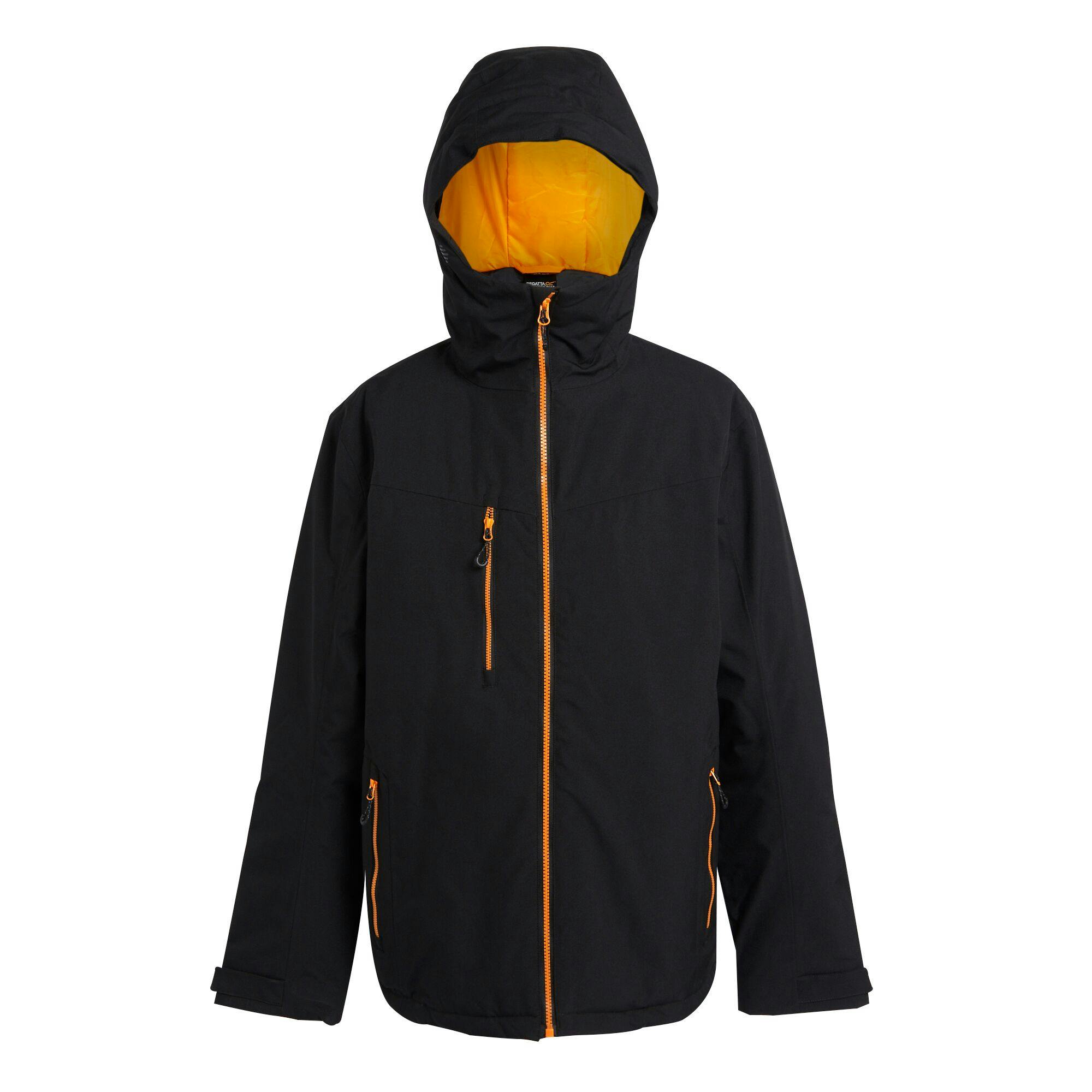 Regatta Men's Black/Orange Professional Insulated Waterproof Jacket - Pop - 3XL - Pop - 100% Polyester