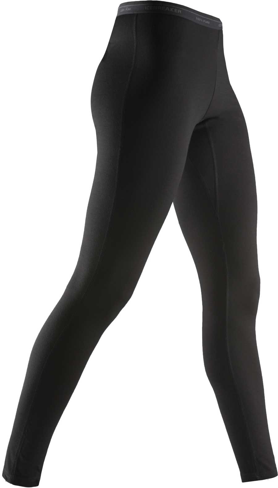 Icebreaker Women's Black Merino 200 Oasis Base Layer Leggings {Ic-104383} - Large