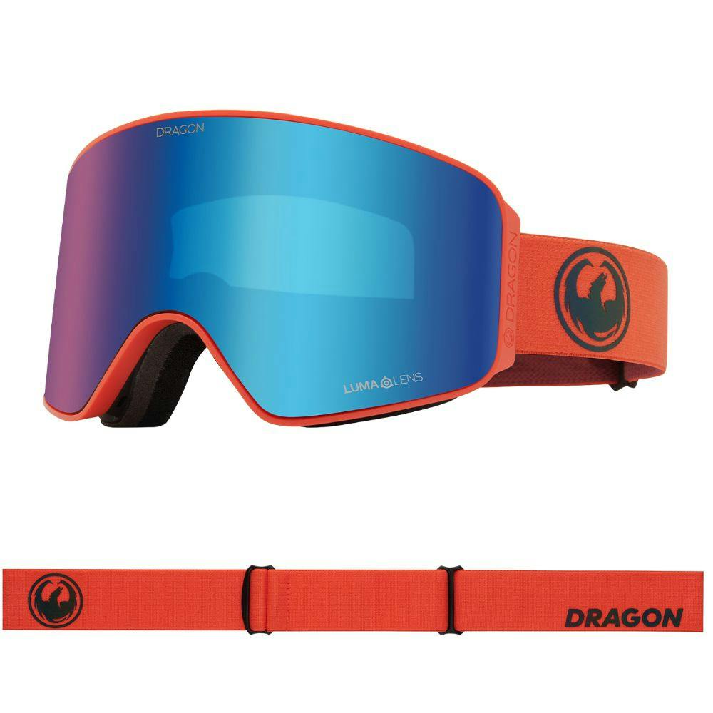 Dragon Blue/Light Nfx Mag Otg - Flame With Lumalens Ionized & Lumalens Rose Lens - Medium Fit