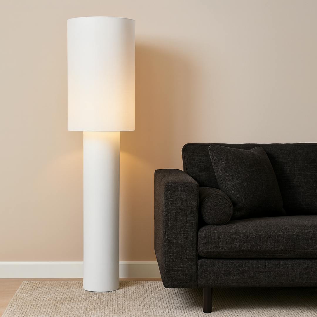 Pagazzi Lighting White Leora Floor Lamp