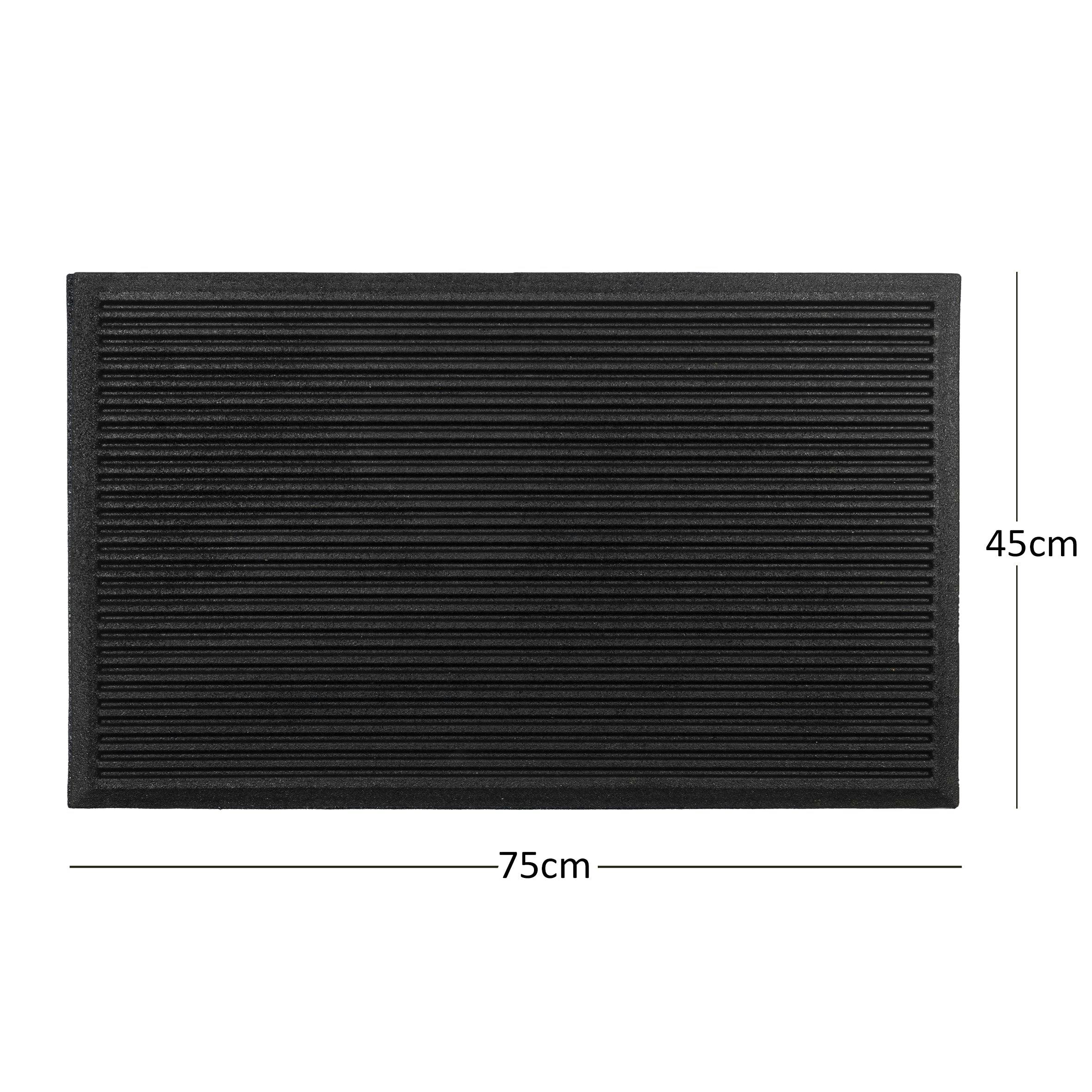 Rackhams Ribbed Harmony Indoor/Outdoor Entrance Door Mat - 75Cm X 45Cm Meduim