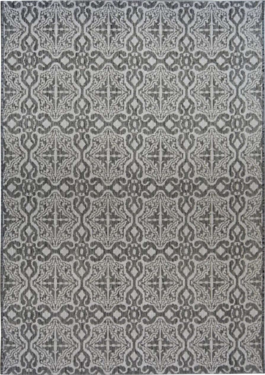 The Rugs Grey County Victorian Indoor & Outdoor Rug - 120X170 Cm
