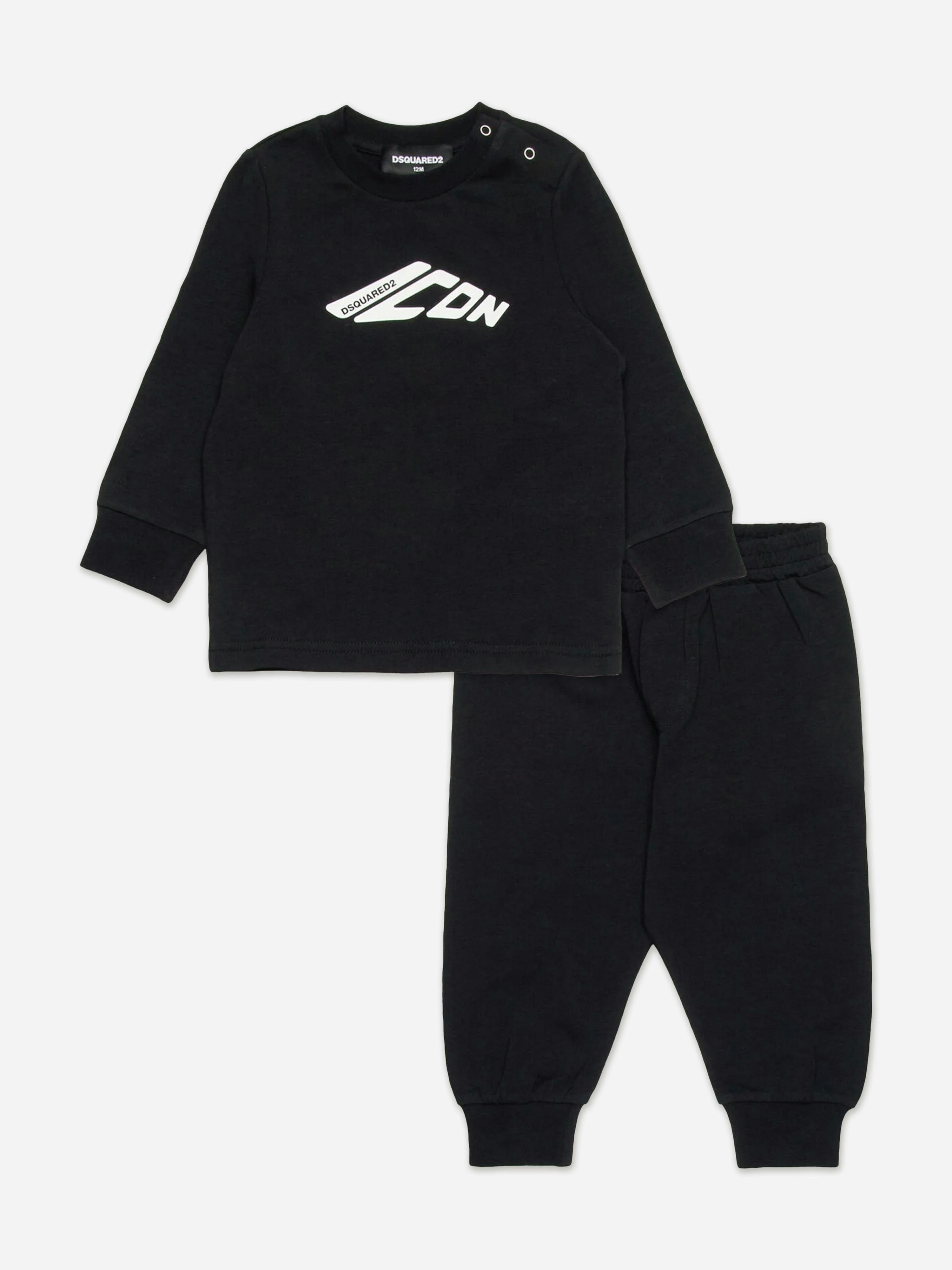 Dsquared2 Kids Black Dsquared2 Baby Icon Logo Tracksuit In - 18 Mths