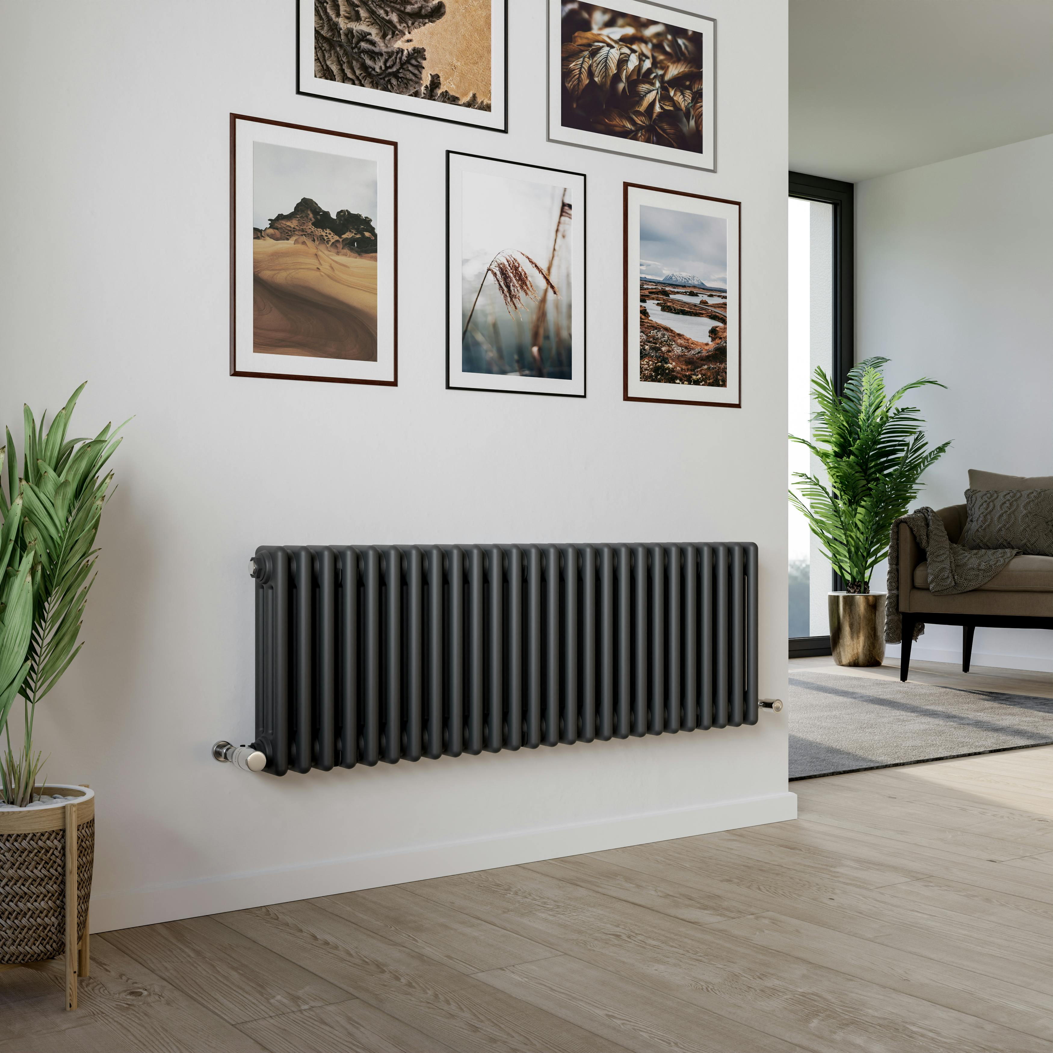 Agadon Anthracite Kylo 3 Column Traditional Radiator - 400 X 1190