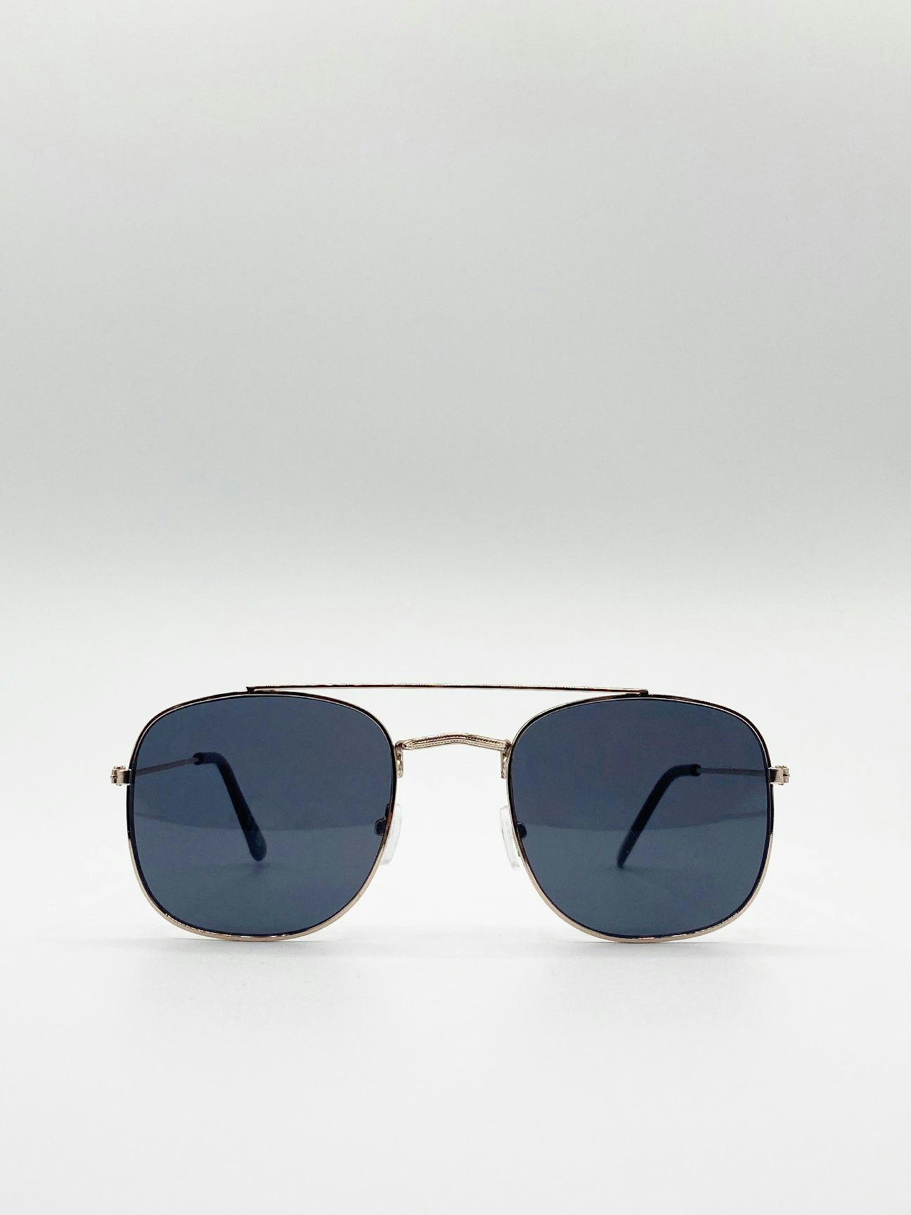 Svnx Gold Metal Frame Aviator Style Square Sunglasses - One Size