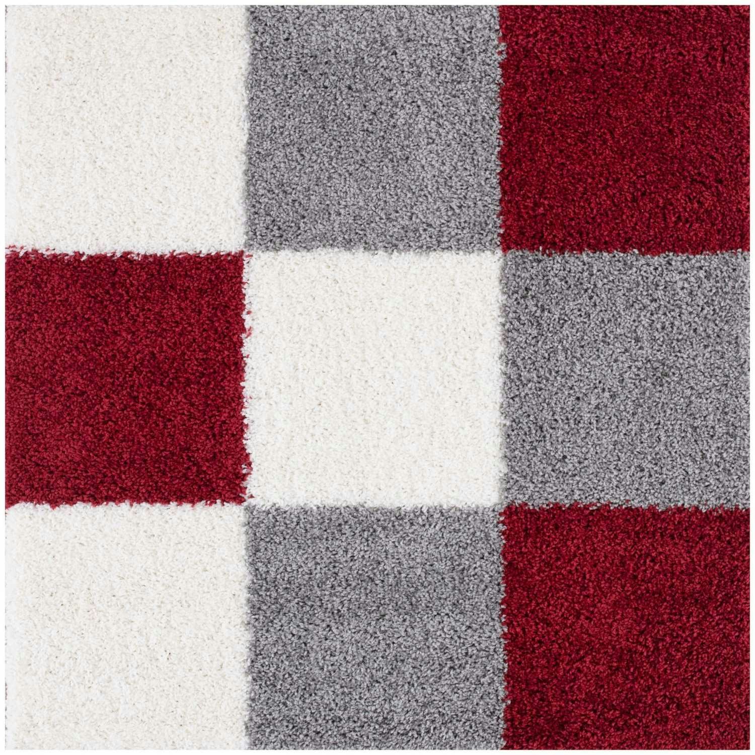 Rackhams Red Myshaggy Geometric Rug - 120X120 Cm