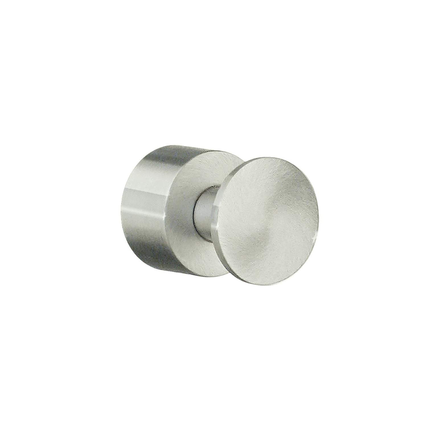 Smedbo Pair Of Brushed Nickel Towel Hooks (19Mm) Wall Mounted Bathroom Storage Round Robe Hooks Clothes Hanger Coat Peg