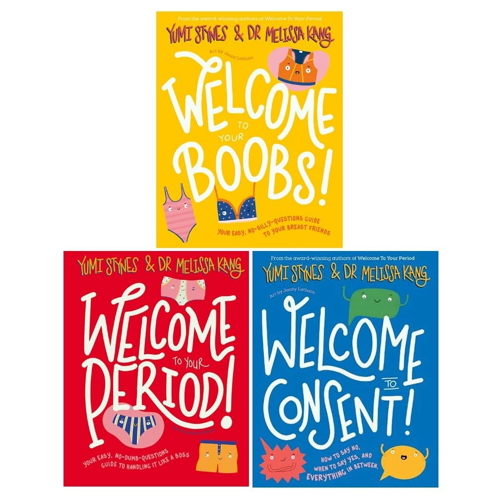 Stripes Publishing Book Set Welcome To Consent, Welcome To Your Periods & Welcome To Your Boobs