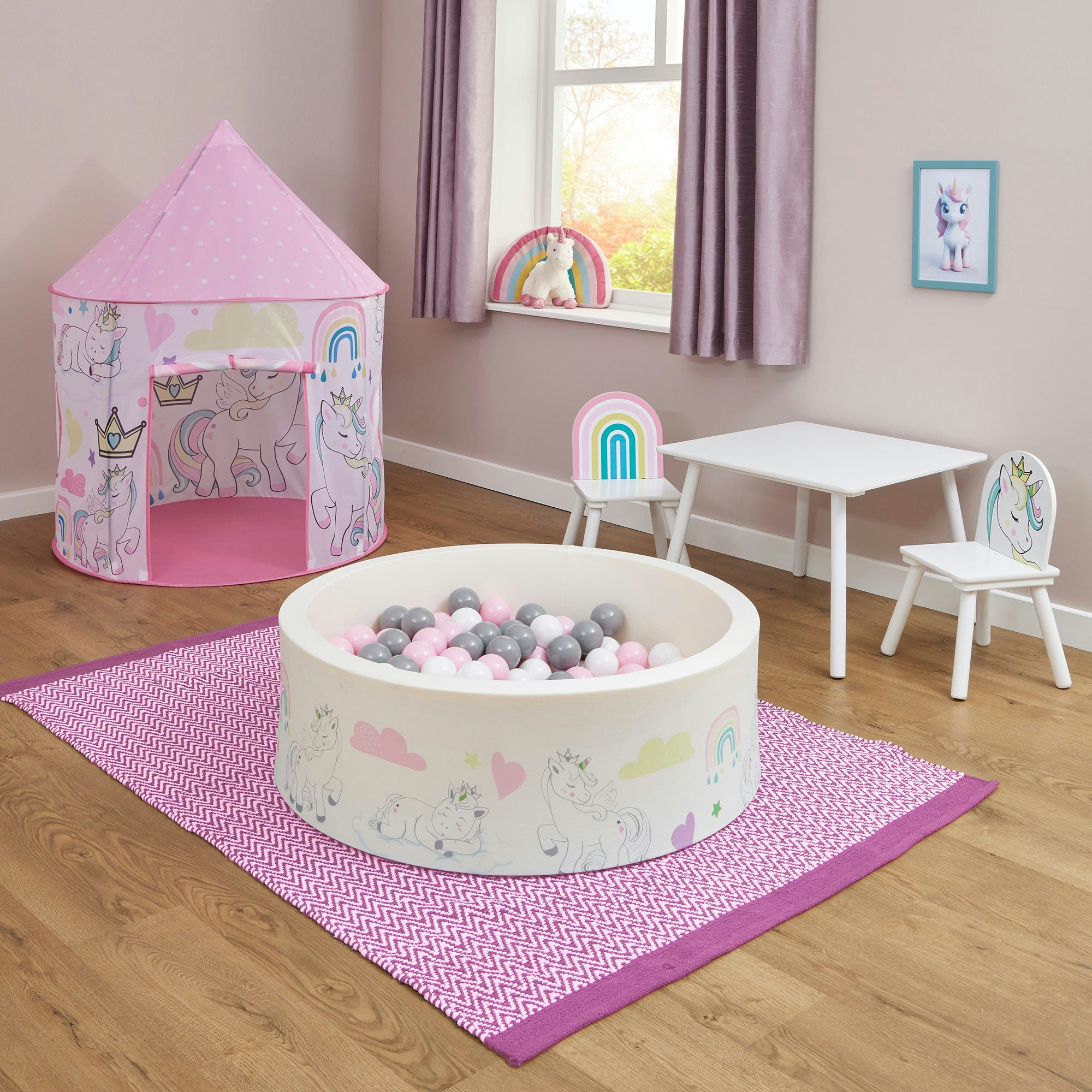 Liberty House Toys Light Unicorn Playroom Bundle - Multicoloured
