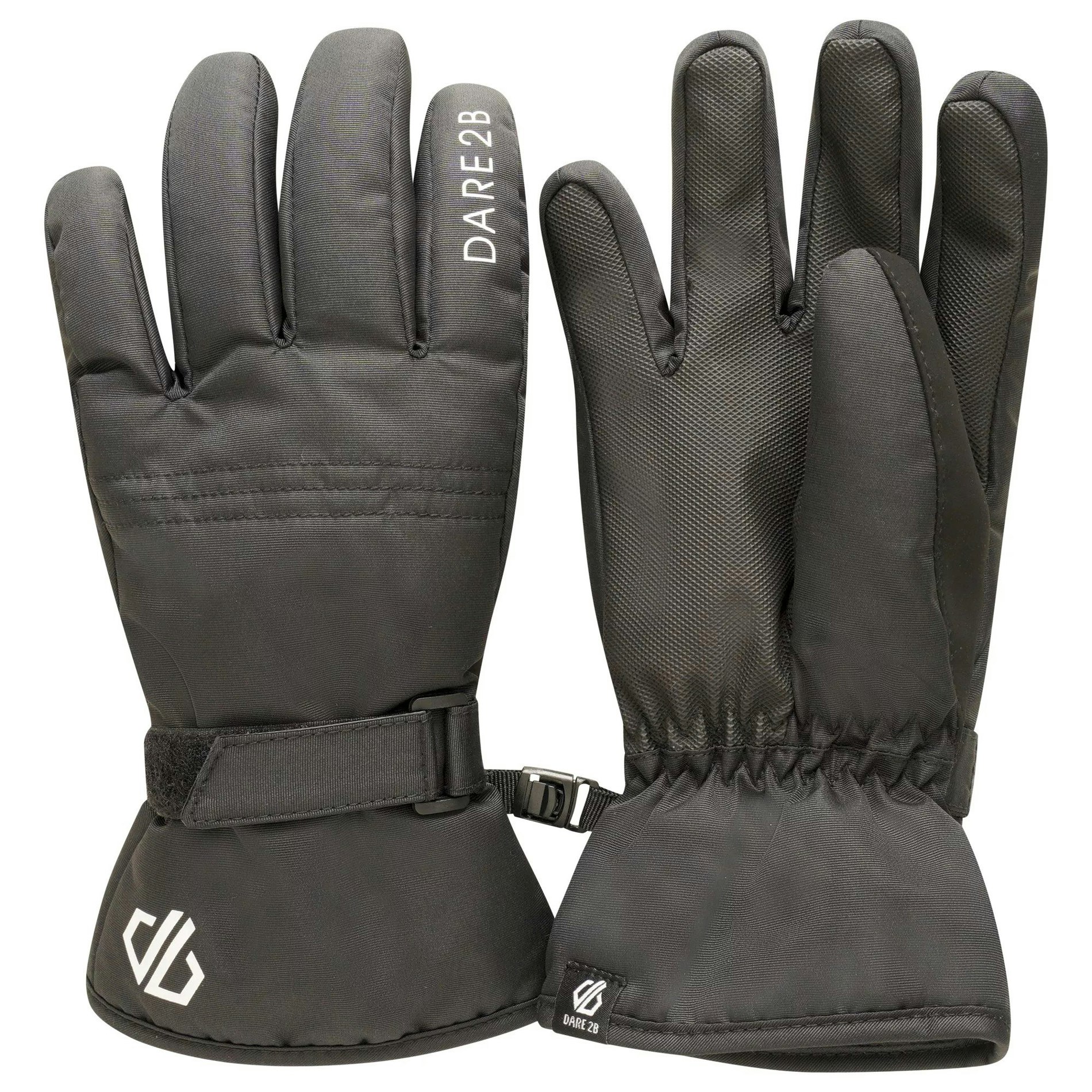 Dare 2B Black Childrens/Kids Zippy Ski Gloves - 4-5 Years