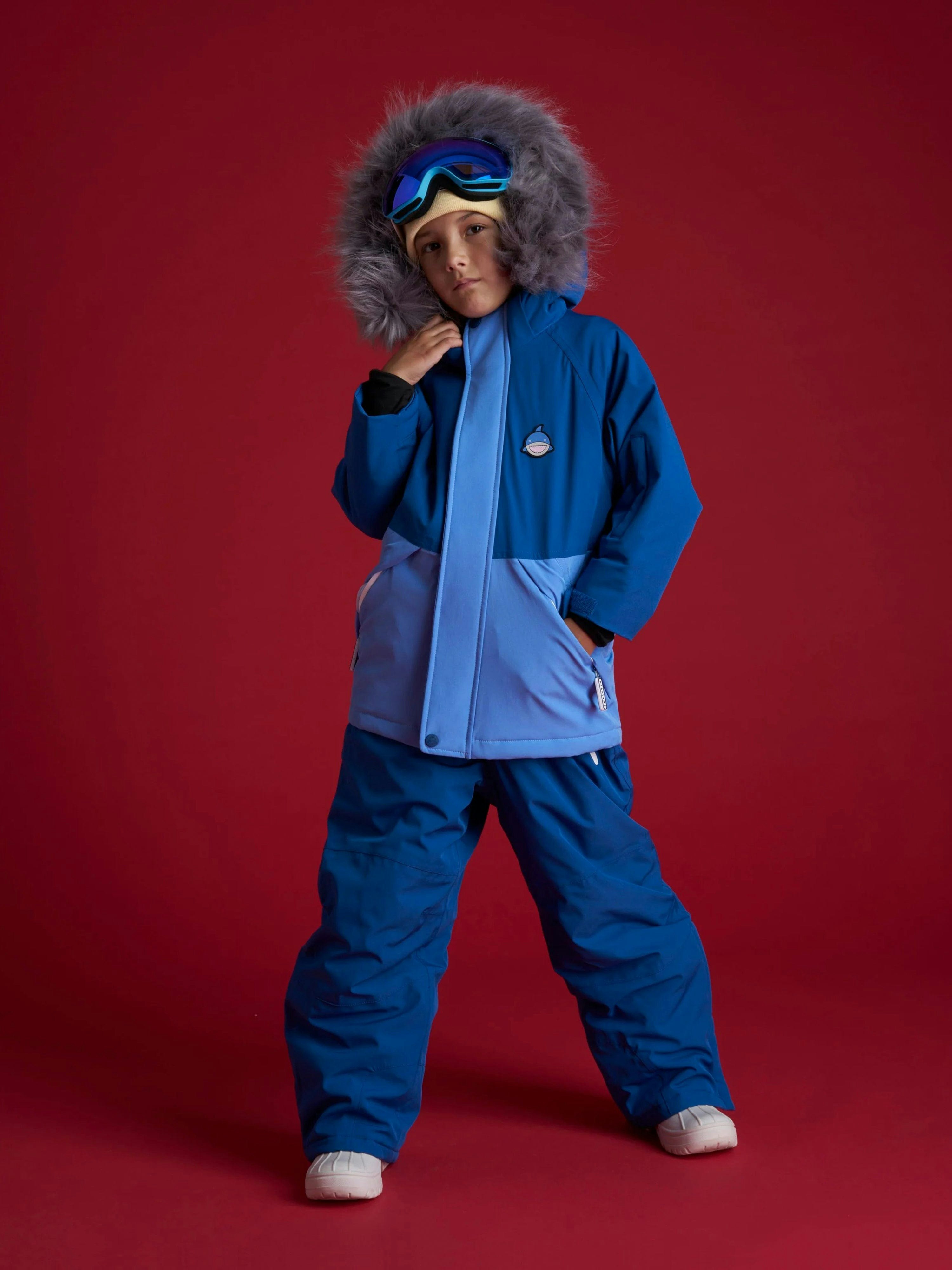 Roarsome Boys Blue Reef The Shark Parka Ski Jacket In - 3 - 4 Yrs