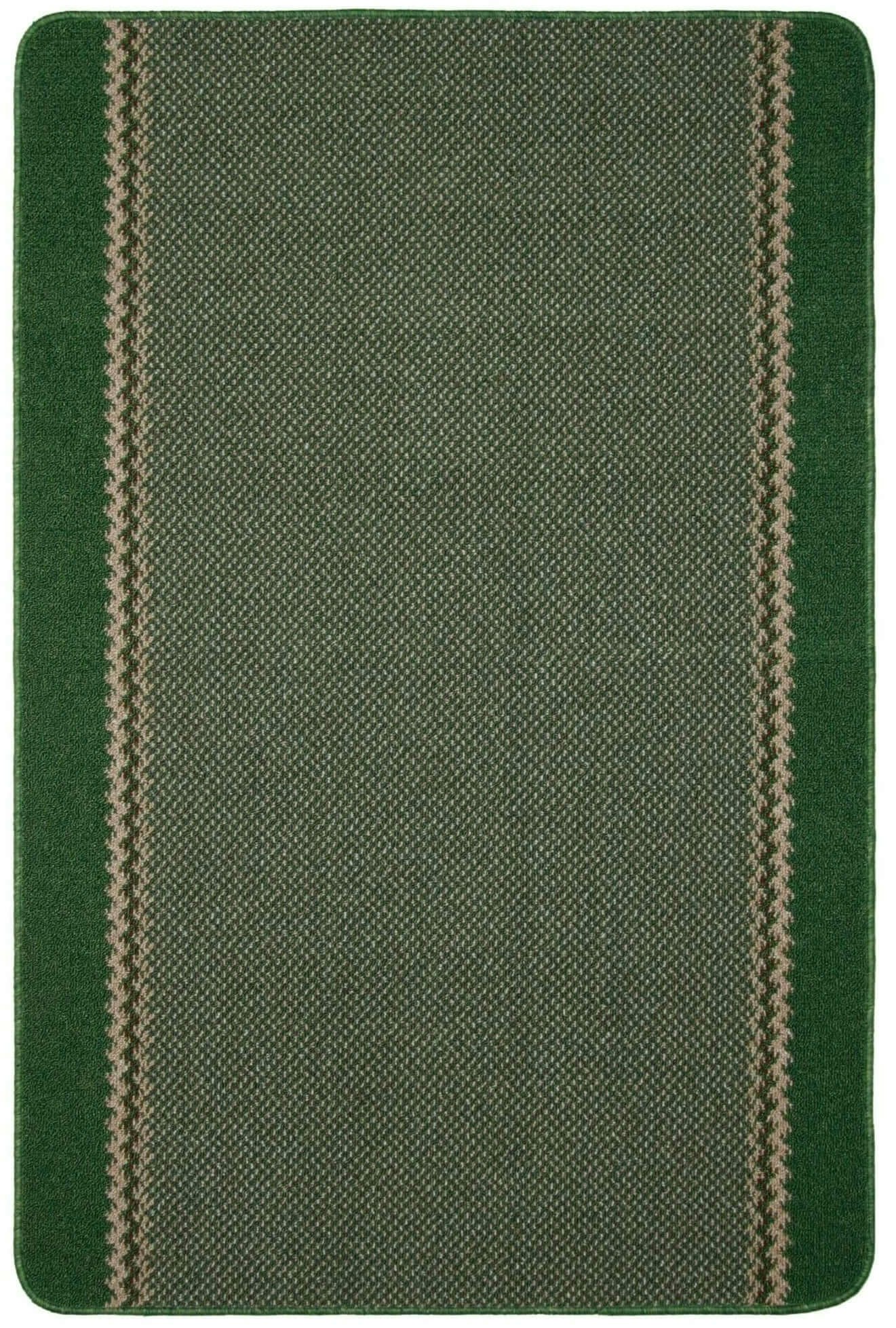 Rackhams Green Washable Designer Bordered Rug | 116Gr - 133X190 Cm