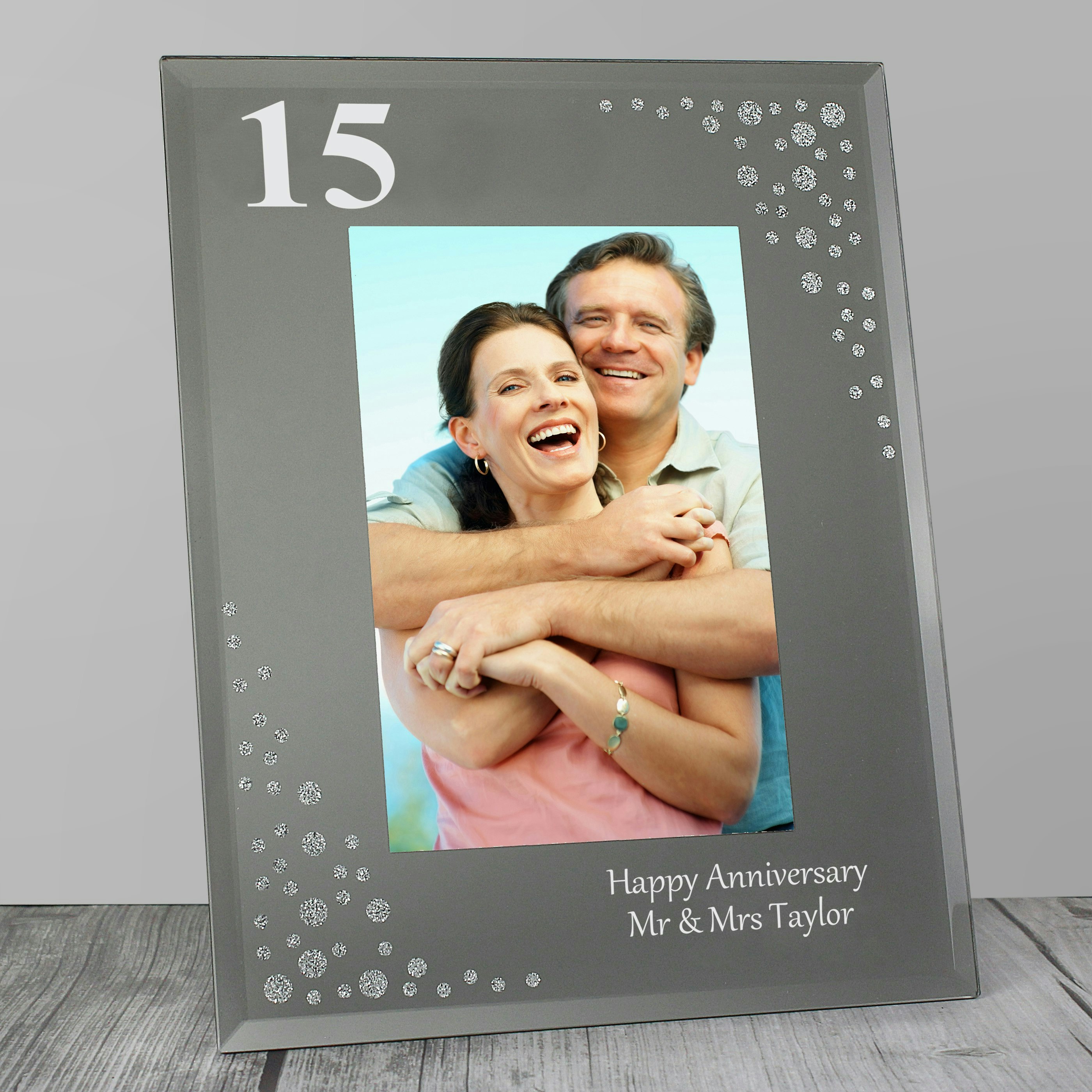 Personalised Memento Company Personalised Big Age 6X4 Diamante Glass Photo Frame