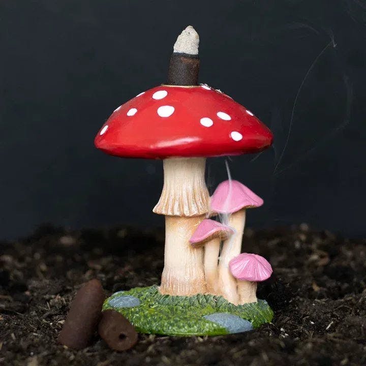 Mushroom / Toadstool -  Backflow Incense Burner - H-11.5cm - Brand |New & Boxed - Image 6